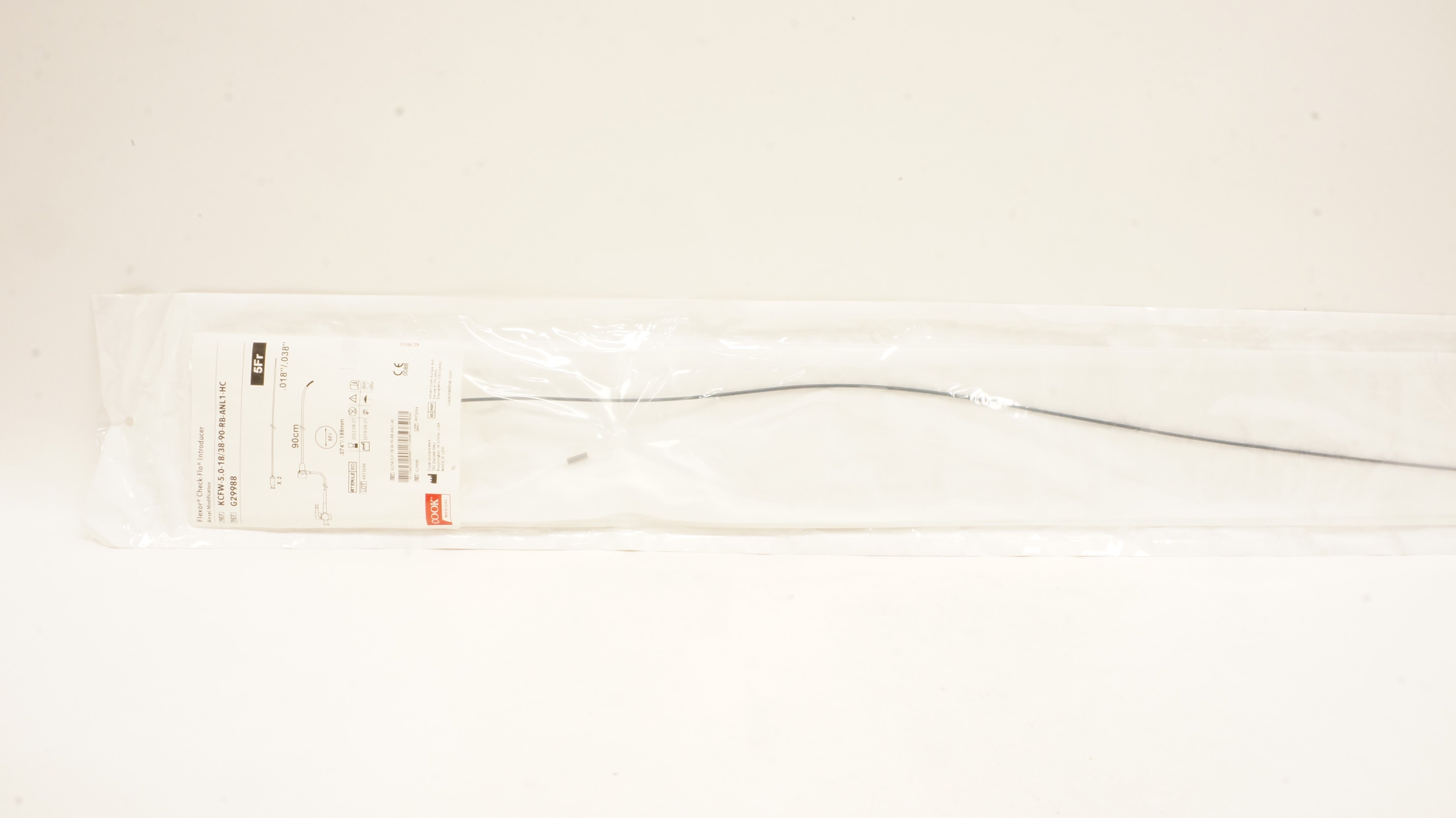 Cook Medical G29988 Flexor Check-Flo Introducer 5Fr x 90cm