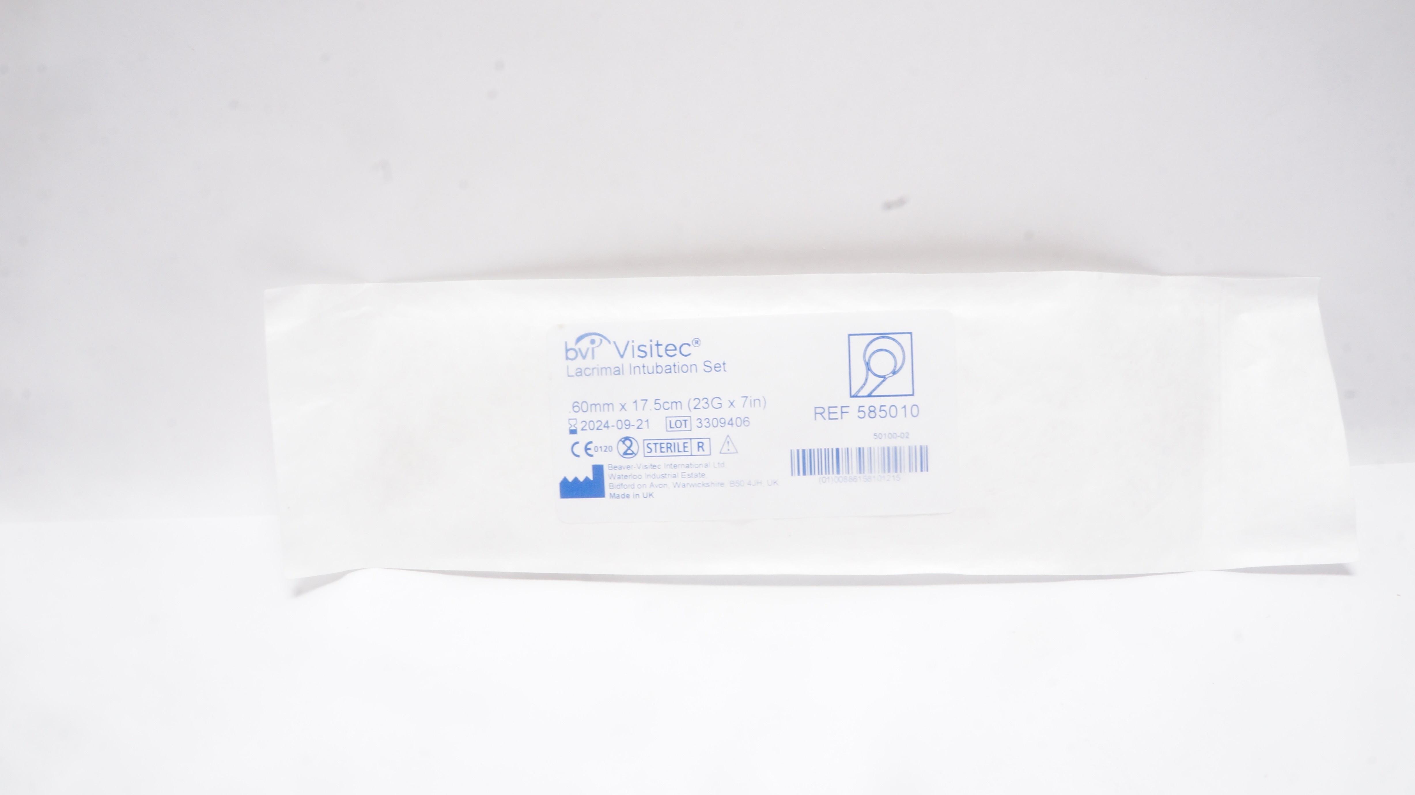 BVI 585010 Beaver Visitec Lacrimal Intubation Set 23G x 7inch