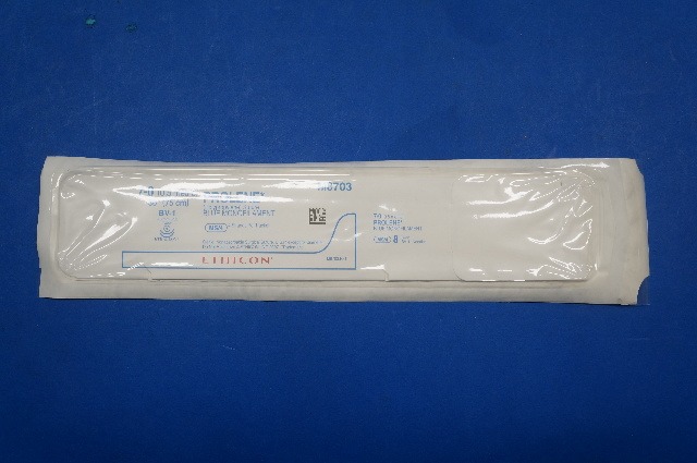 Ethicon M8703 7-0 PROLENE, BV-1 9.3mm 3/8c Taper, Blue Monofilament, 30
