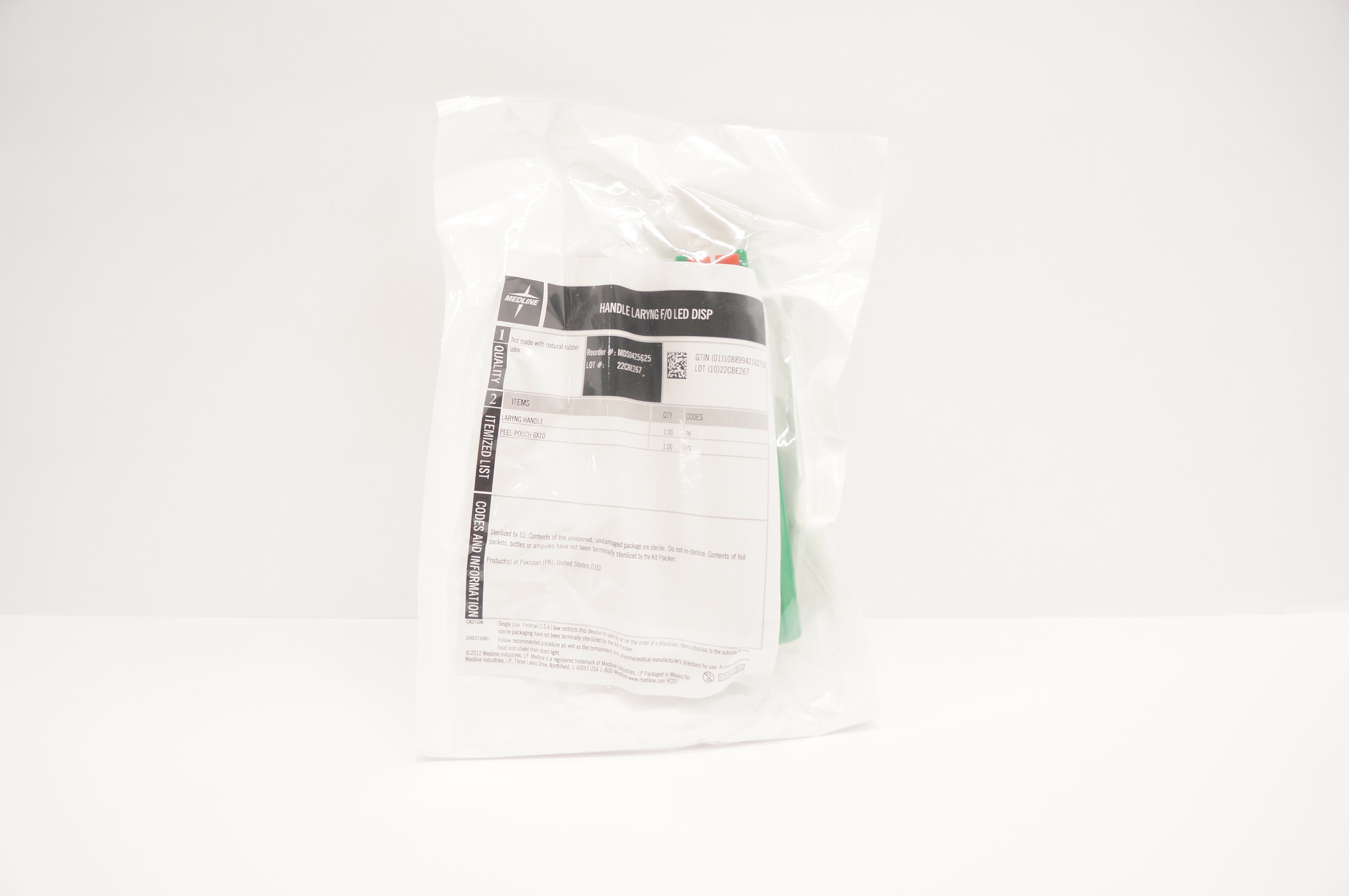 Medline MDS0425625 Handle Laryng F/O Led Disp