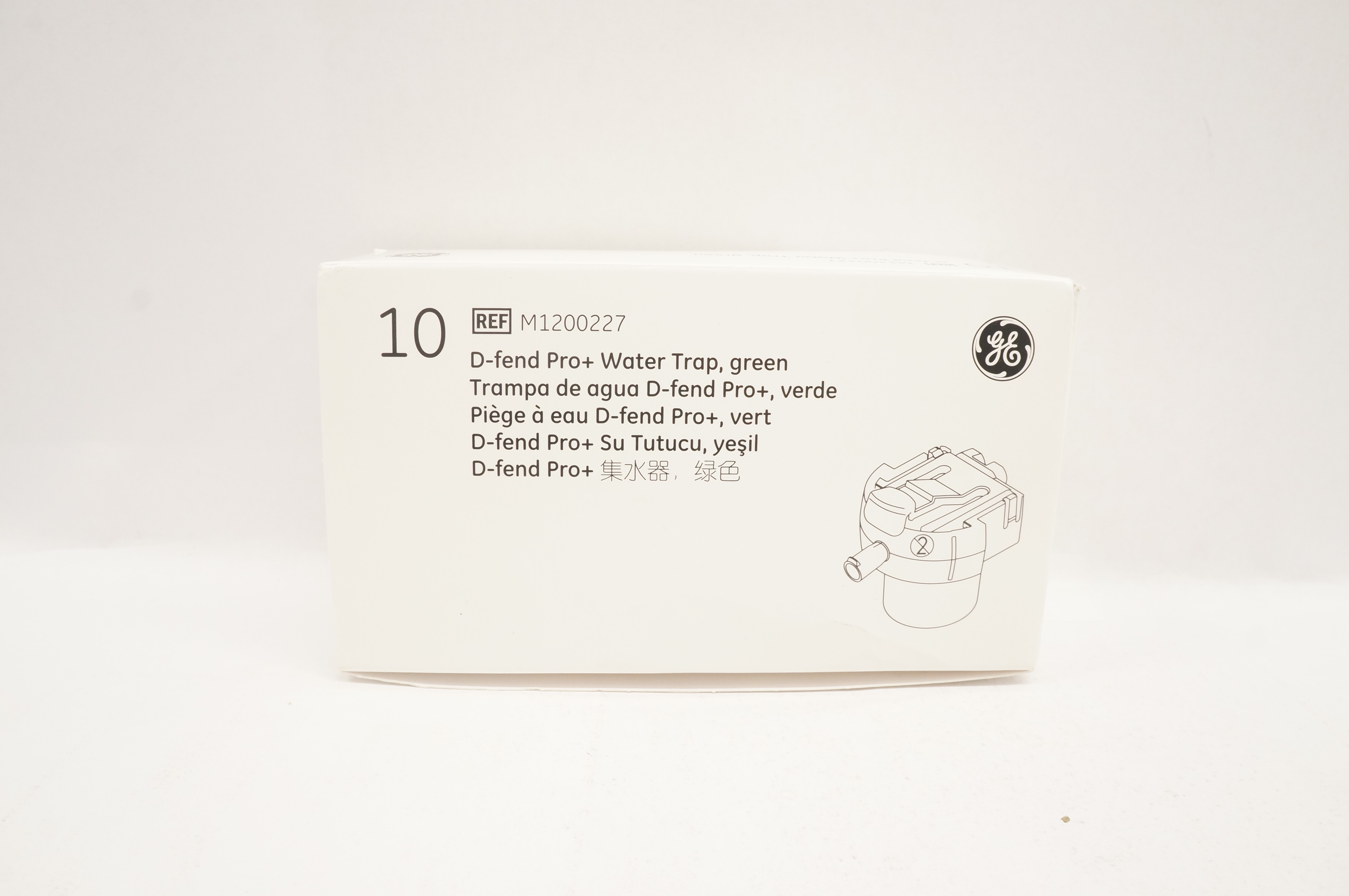 GE Medical M1200227 D-Fend Pro+ Water Trap, Green - Box of 10