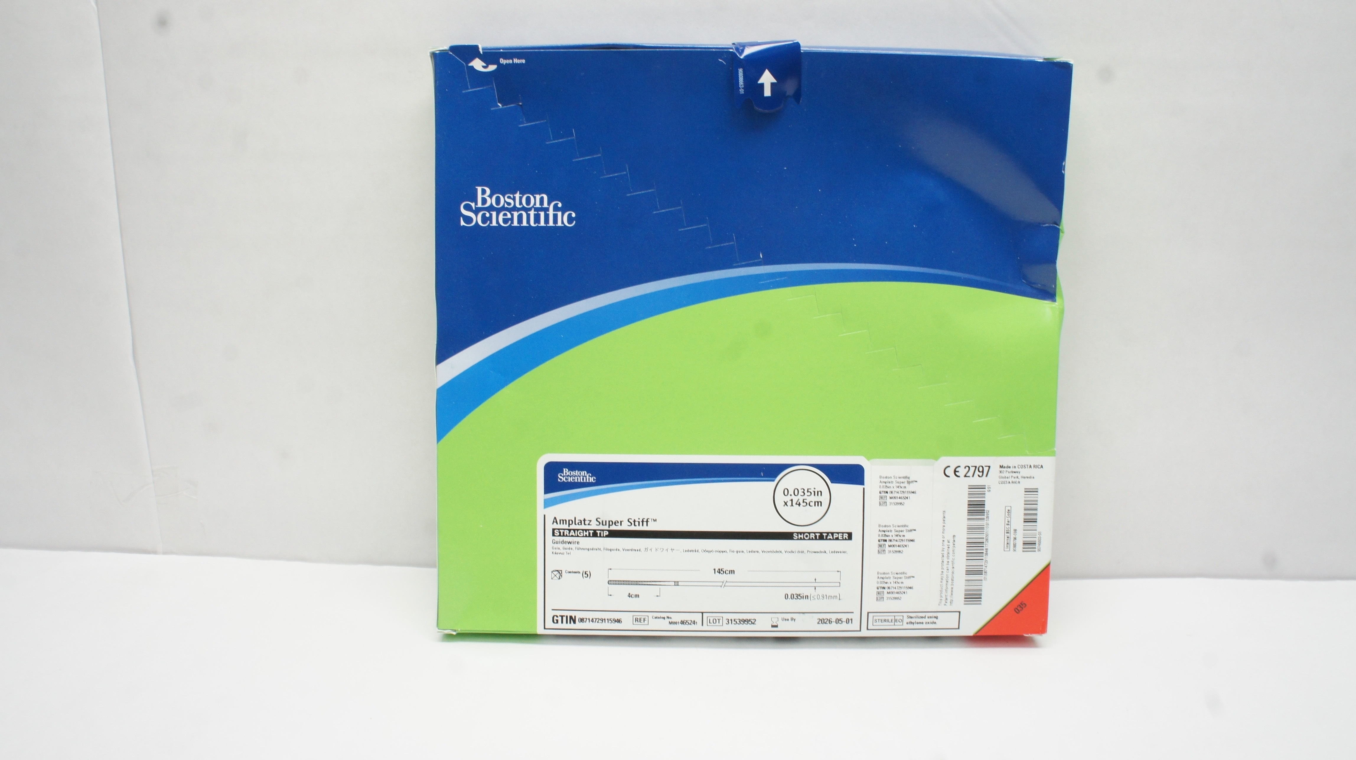 Boston Scientific M001465241 Amplatz Super Stif Guidewire 0.035inch x 145cm