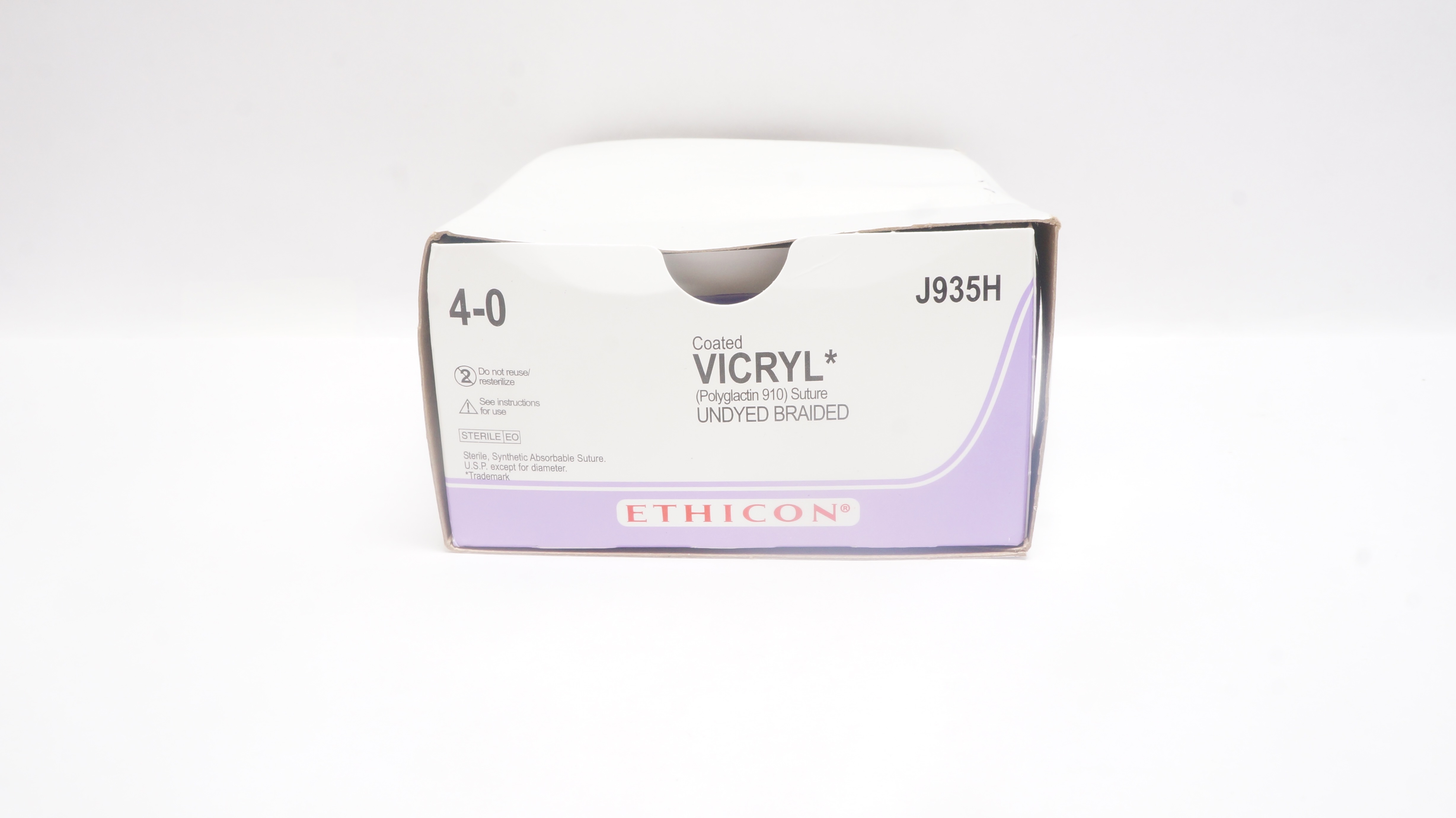 Ethicon J935H 4-0 VICRYL, PS-1, 24mm 3/8c Reverse Cutting, 27inch(x) - Box of 36