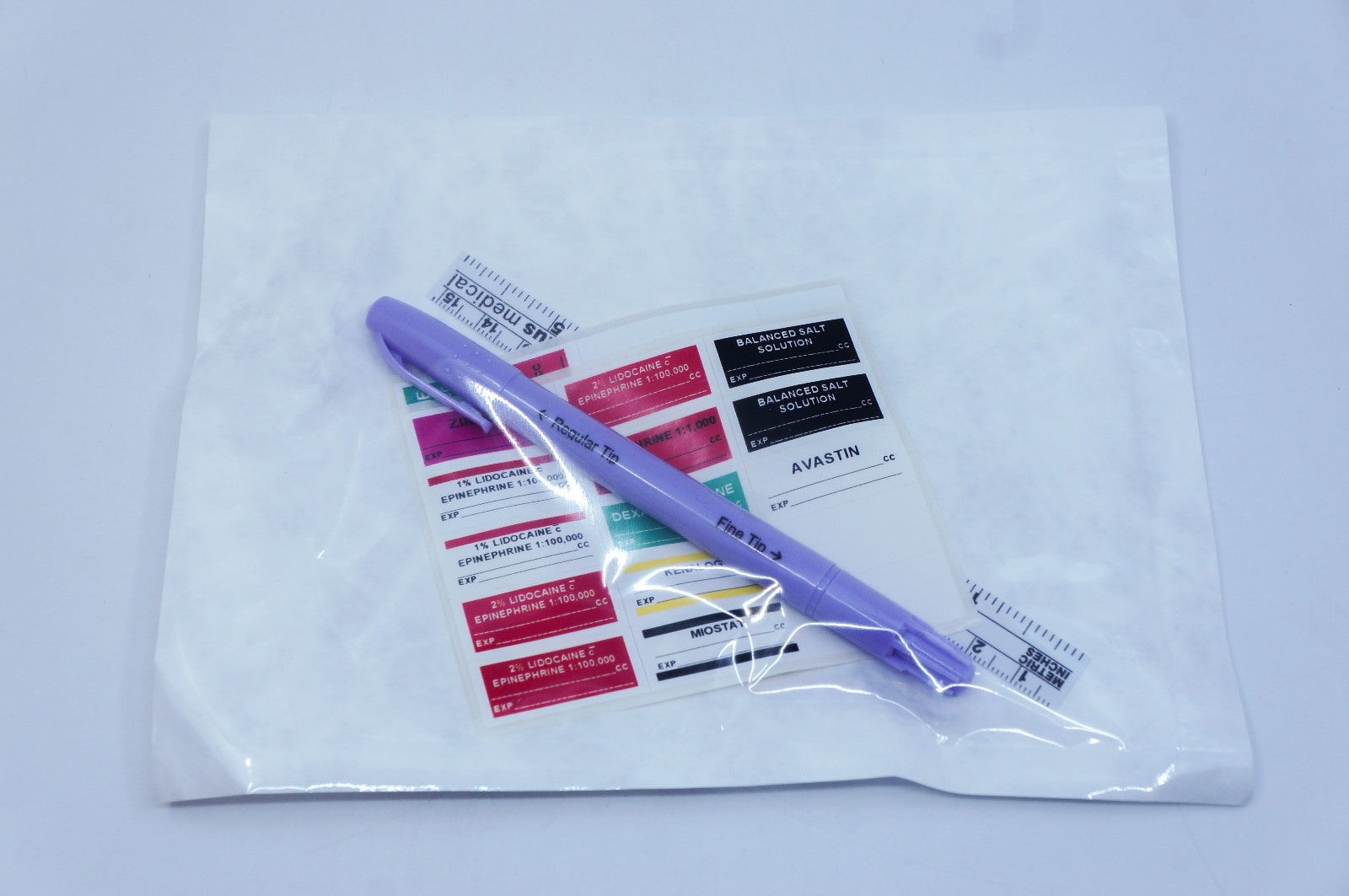 Xodus Medical CL23483 Medication Labels w/Marker & Ruler