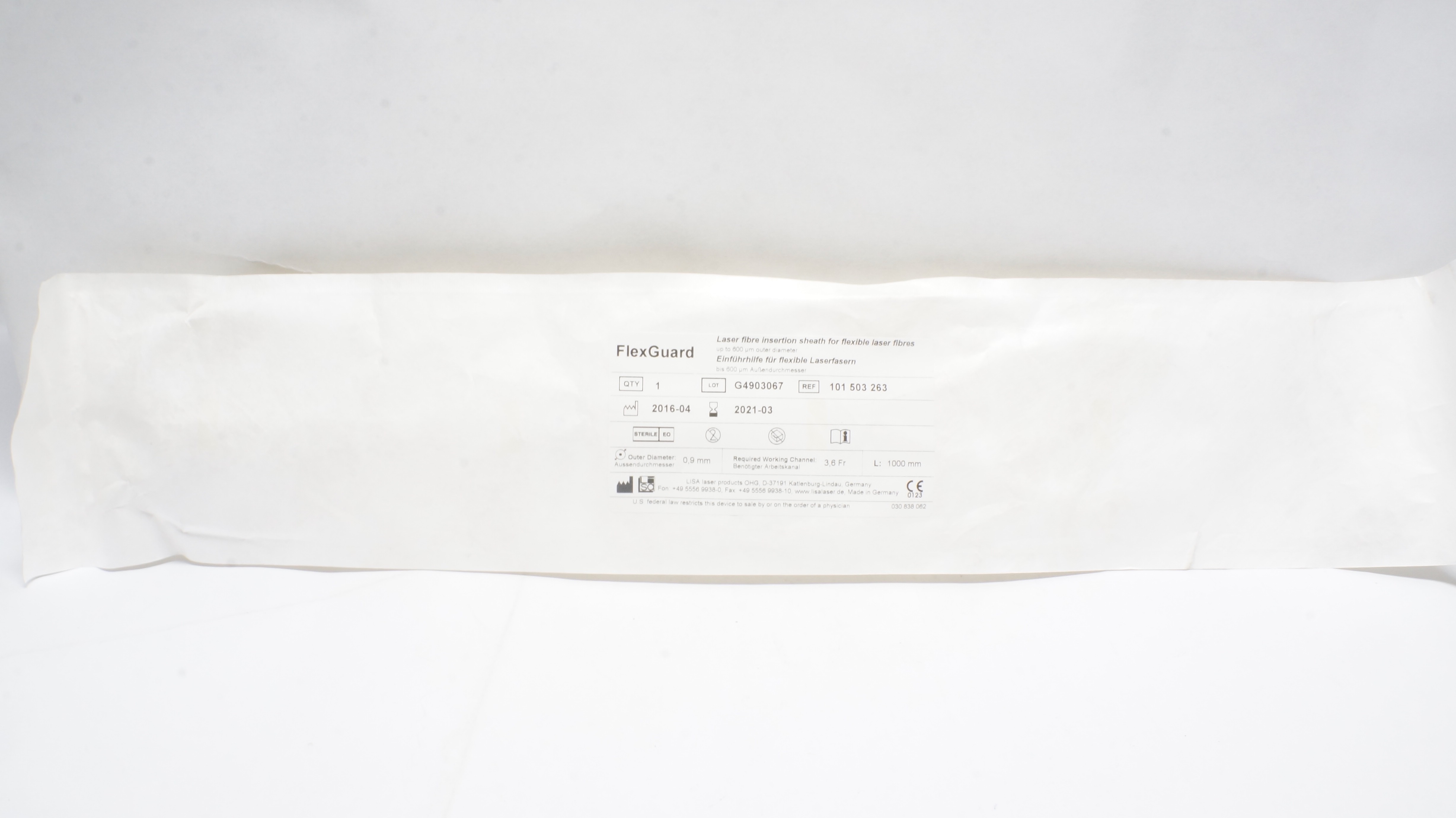 LISA Laser 101503263 Flex Guard, Laser Fibre Insertion Sheath (x)