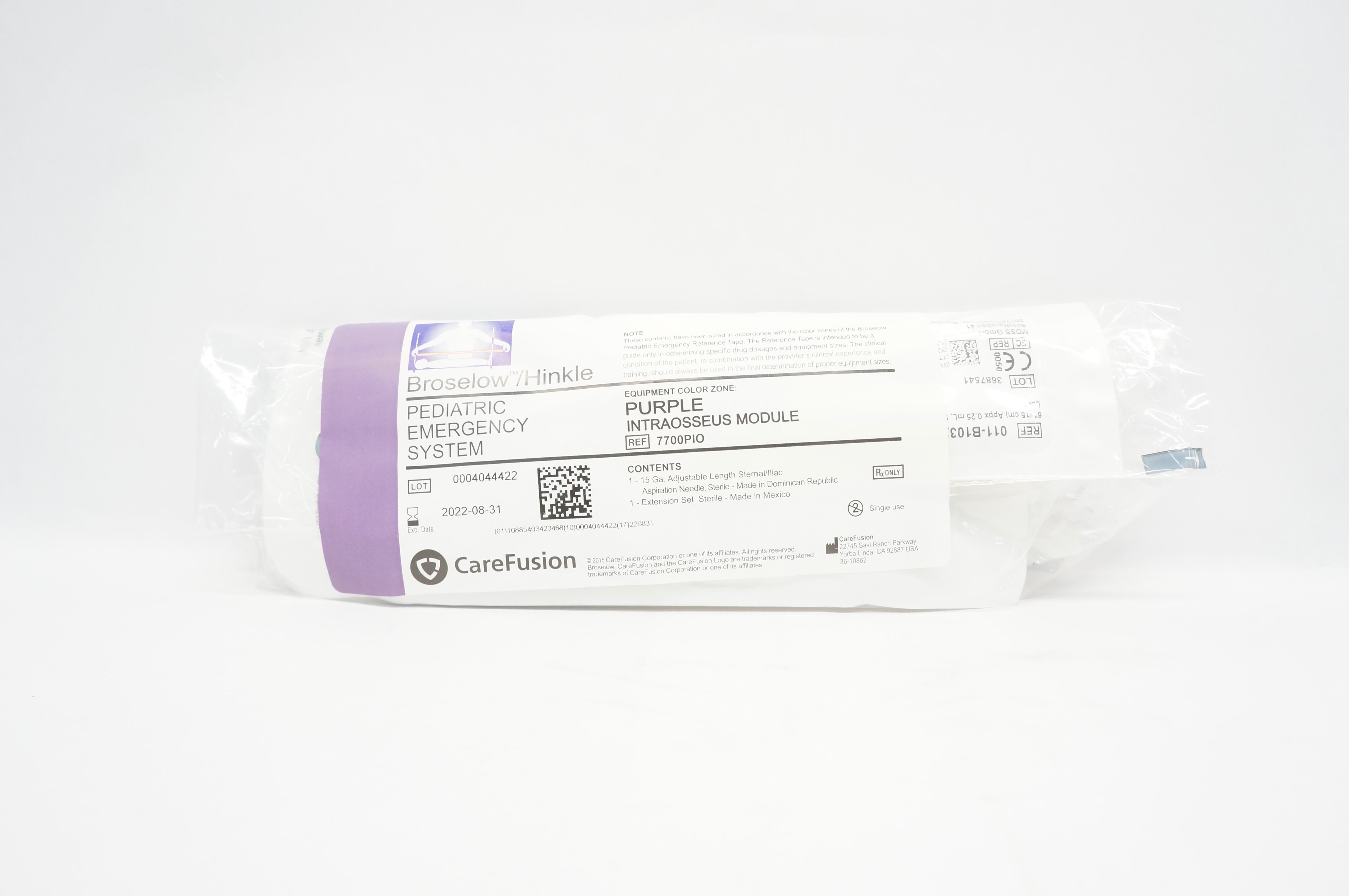 CareFusion 7700PIO Pediatric Emergency System Purple, Intraosseus Module (x)