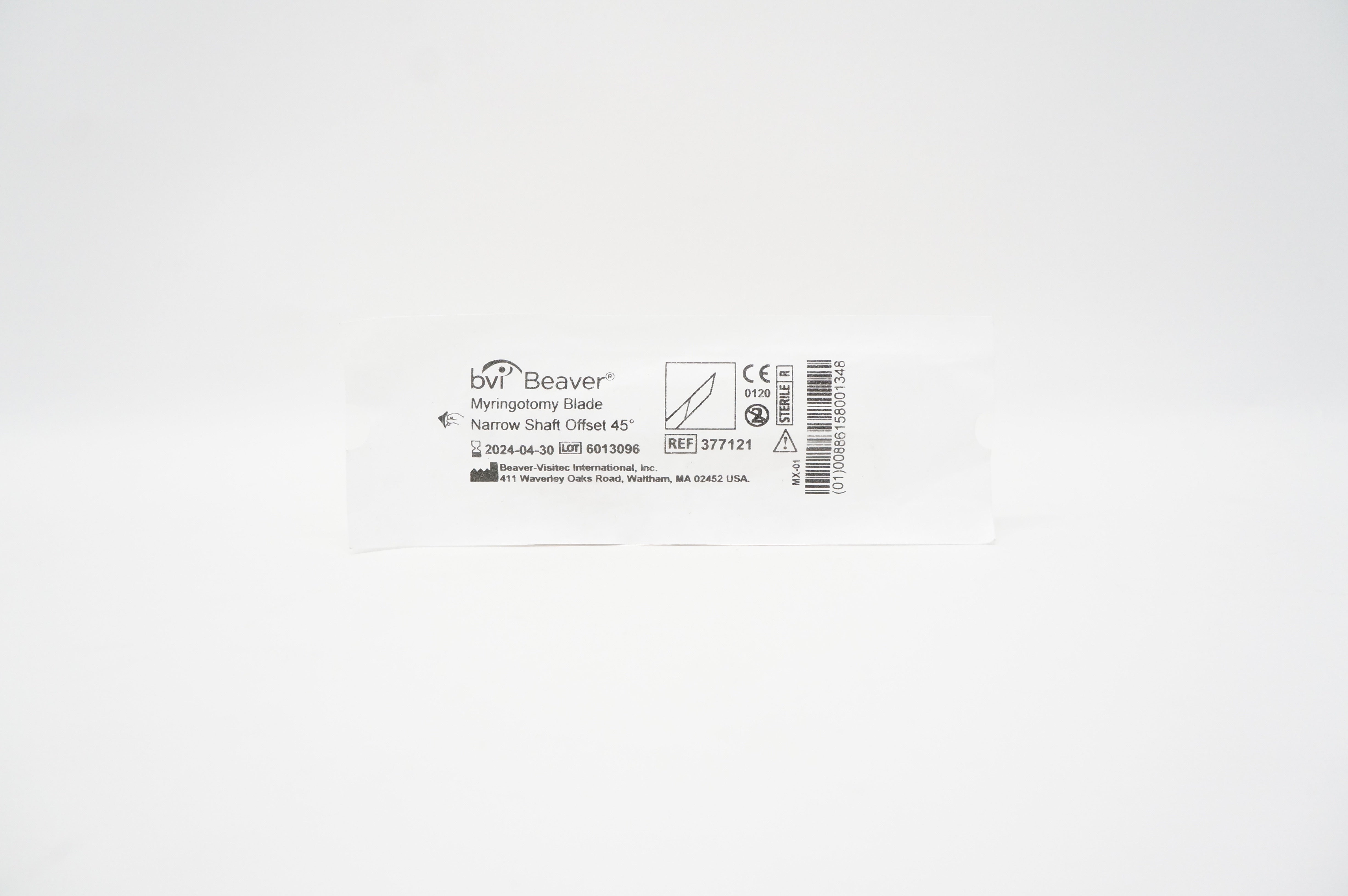 BVI Beaver 377121 Myringotomy Blade Narrow Shaft Offset 45 Degree