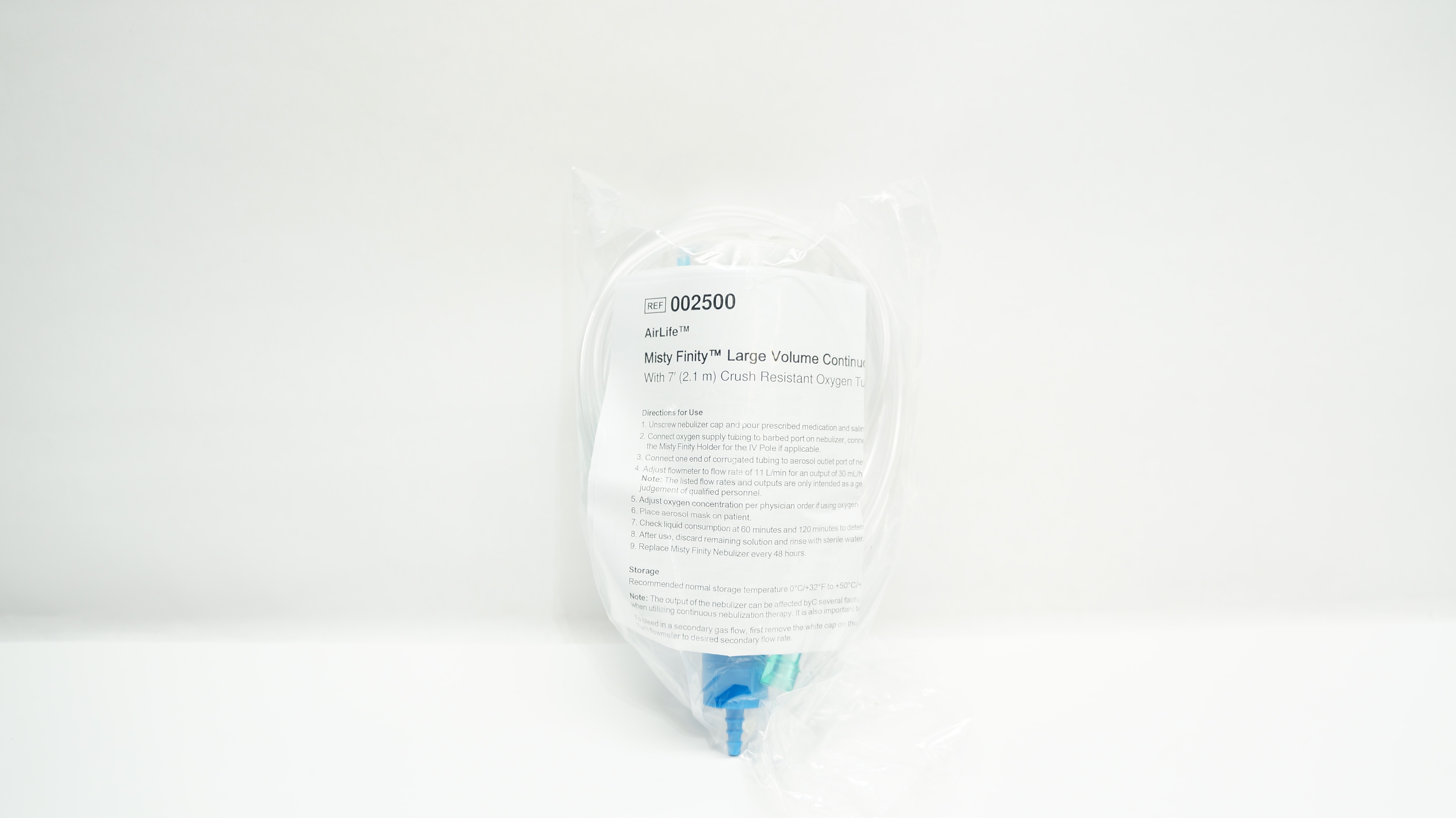 Vyaire 002500 Airlife Misty Finity Large Volume Continuous Nebulizer w/7ft Tube