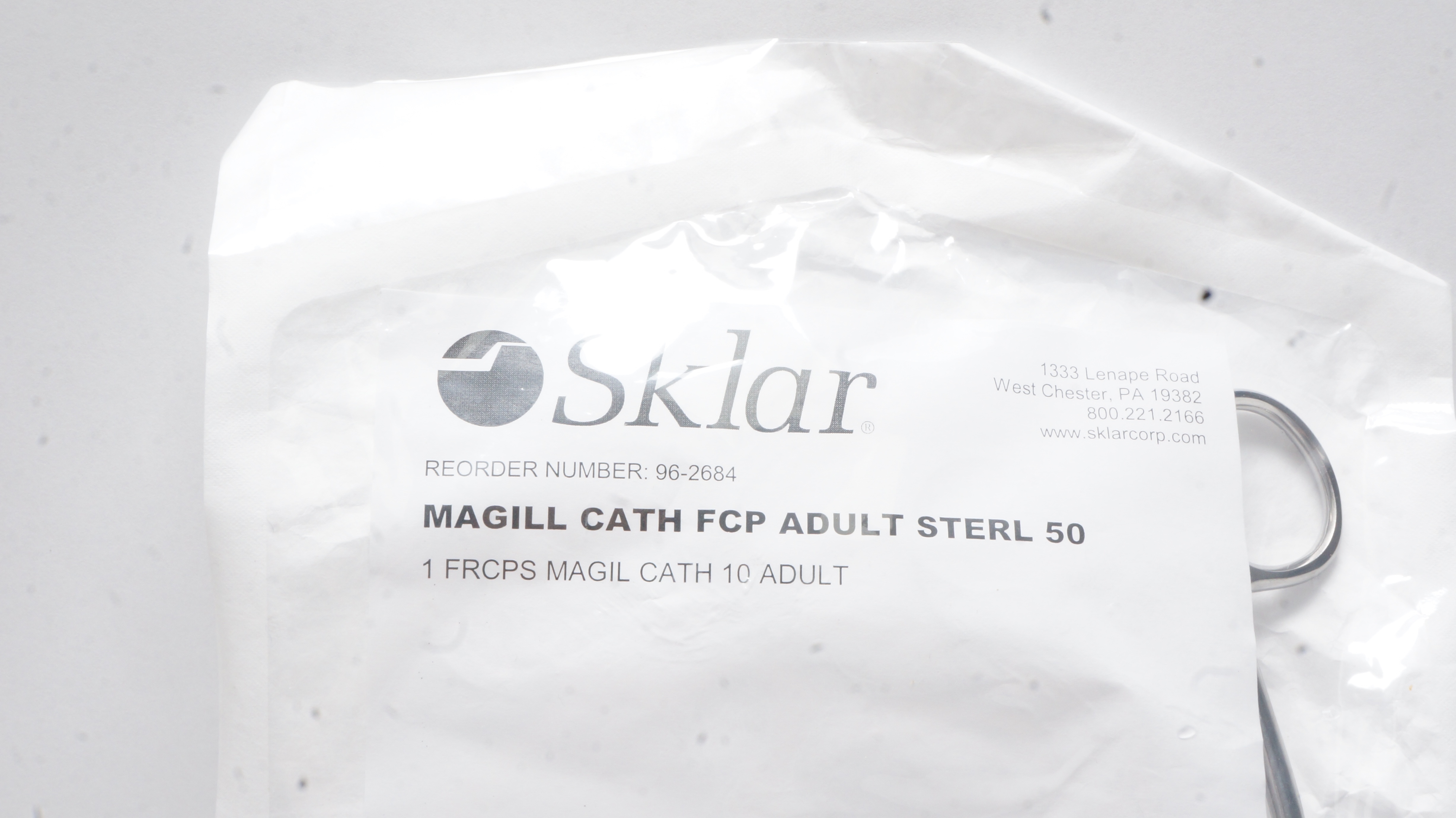 Sklar 96-2684 Magill Cath. Forceps Adult Sterile 50