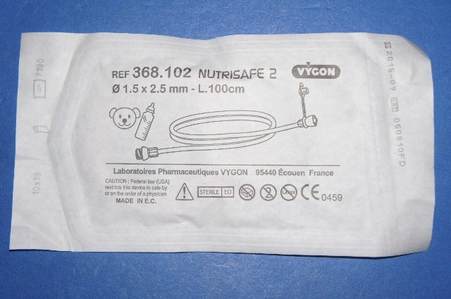 Vygon 368.102 NUTRISAFE 2, Diameter 1.5 x 2.5mm, Length 100cm (x) ~ Box of 25