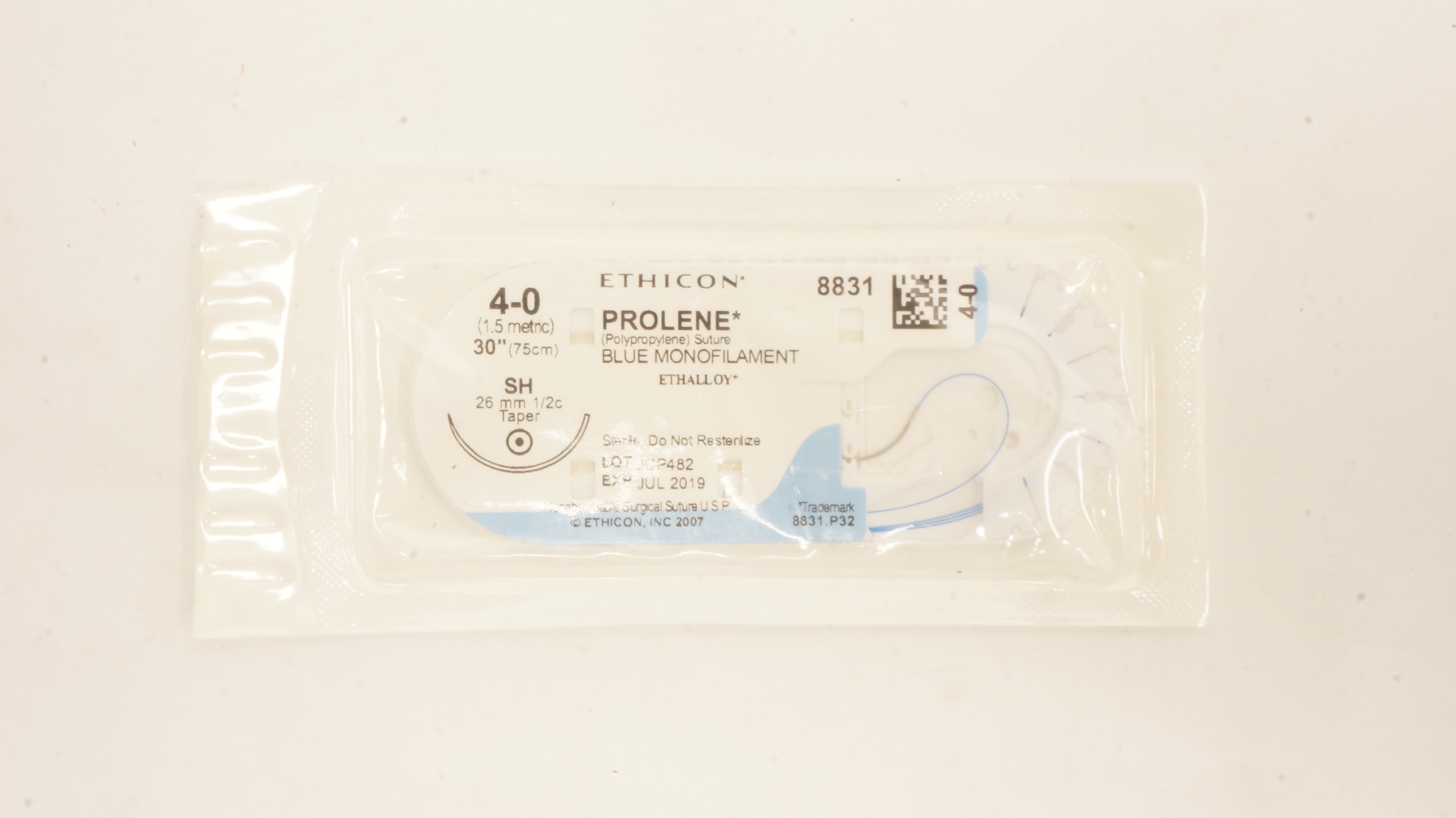 Ethicon 8831 4-0 PROLENE Polypropylene Stre SH, 26mm 1/2c Taperpoint, 30inch (x)