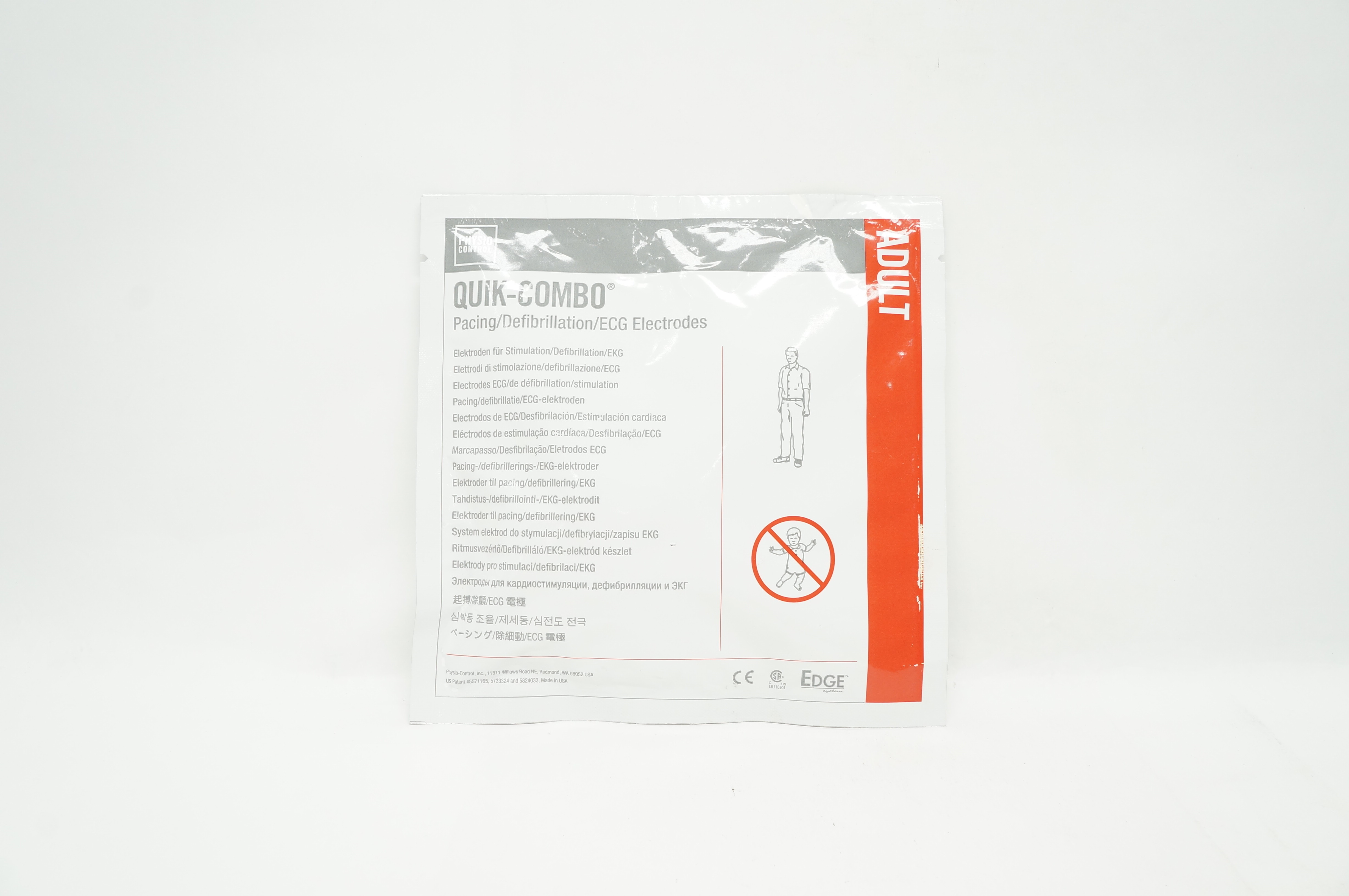 Physio Control 11996-000091 Quik-Combo Pacing/Defibrillation/ECG Electrodes (x)