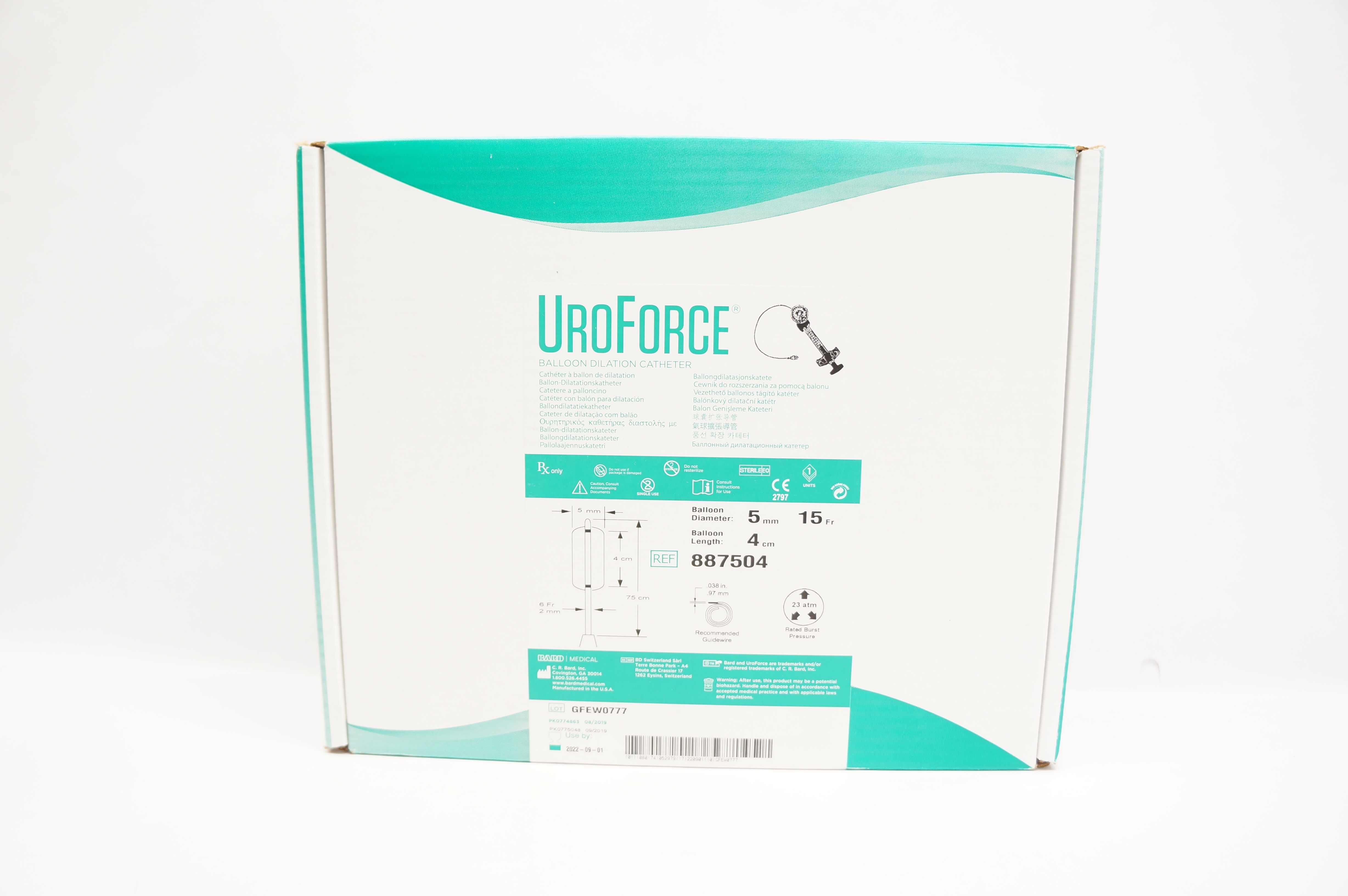 Bard 887504 UroForce Balloon Dilation Cath. 15Fr, 4cm x 5mm (x)