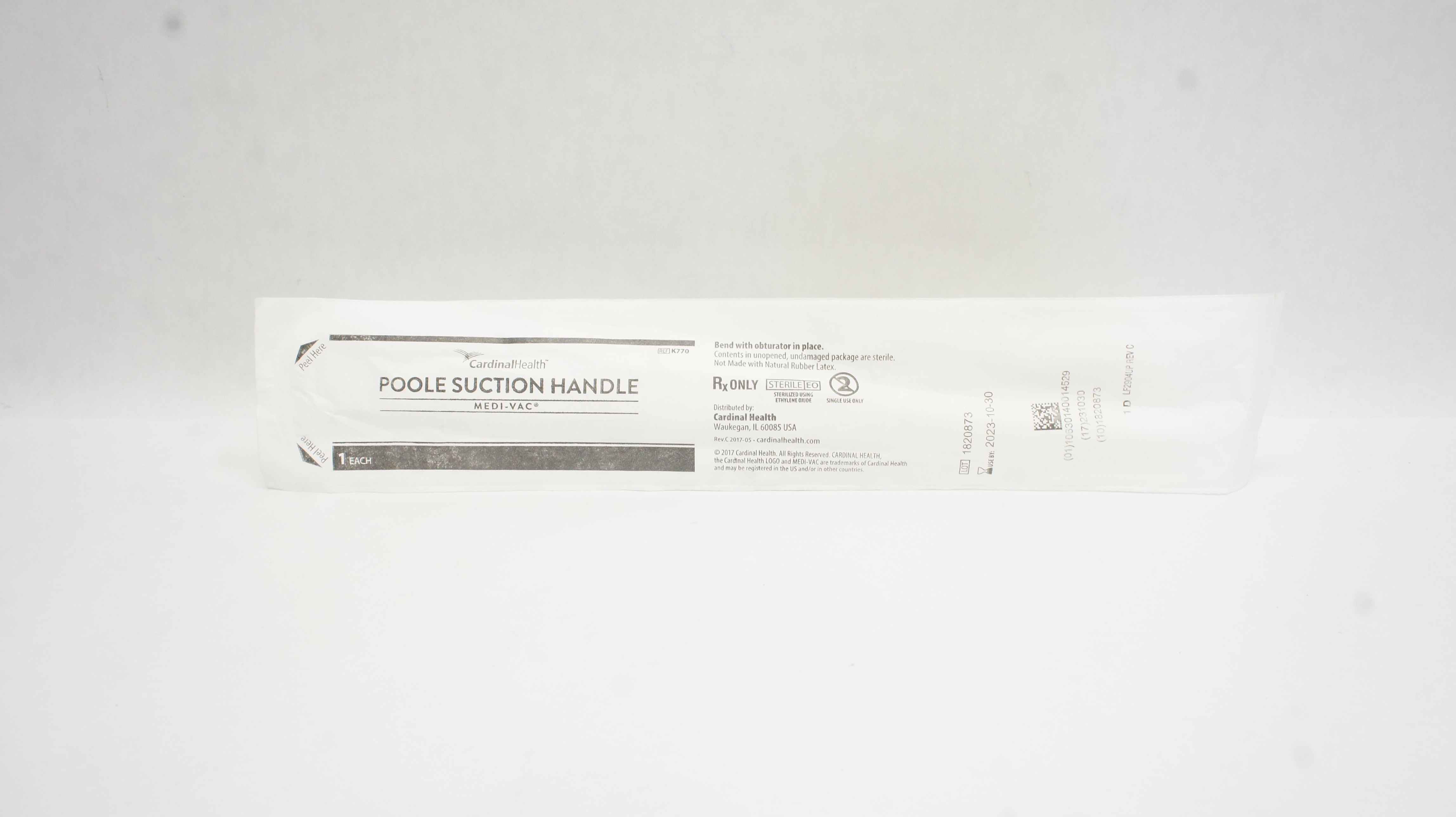 Cardinal Health K770 Medi-Vac Poole Suction Handle (x)