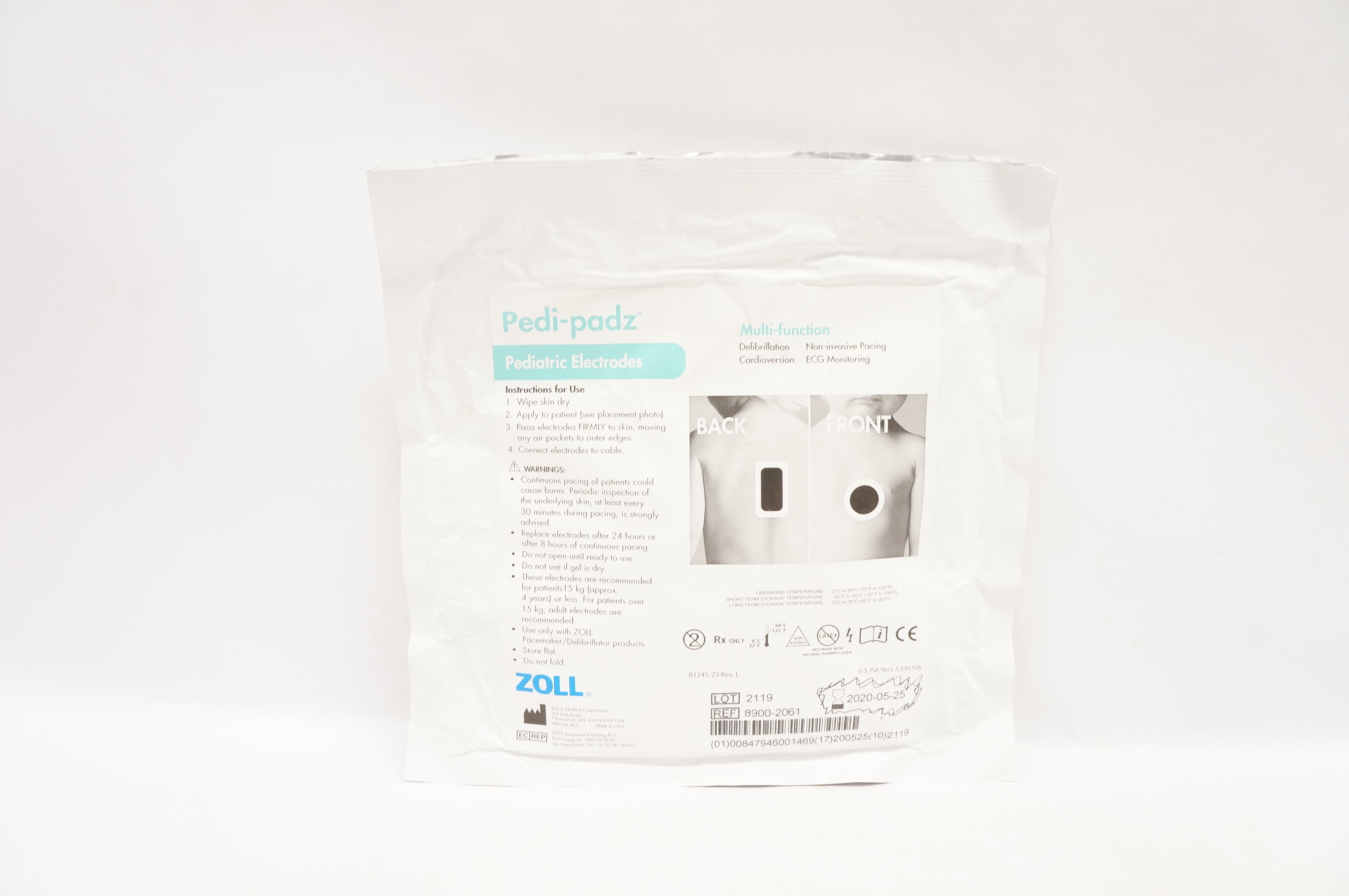 Zoll 8900-2061 Pedi-padz Multi-Function Pediatric Electrodes (x)