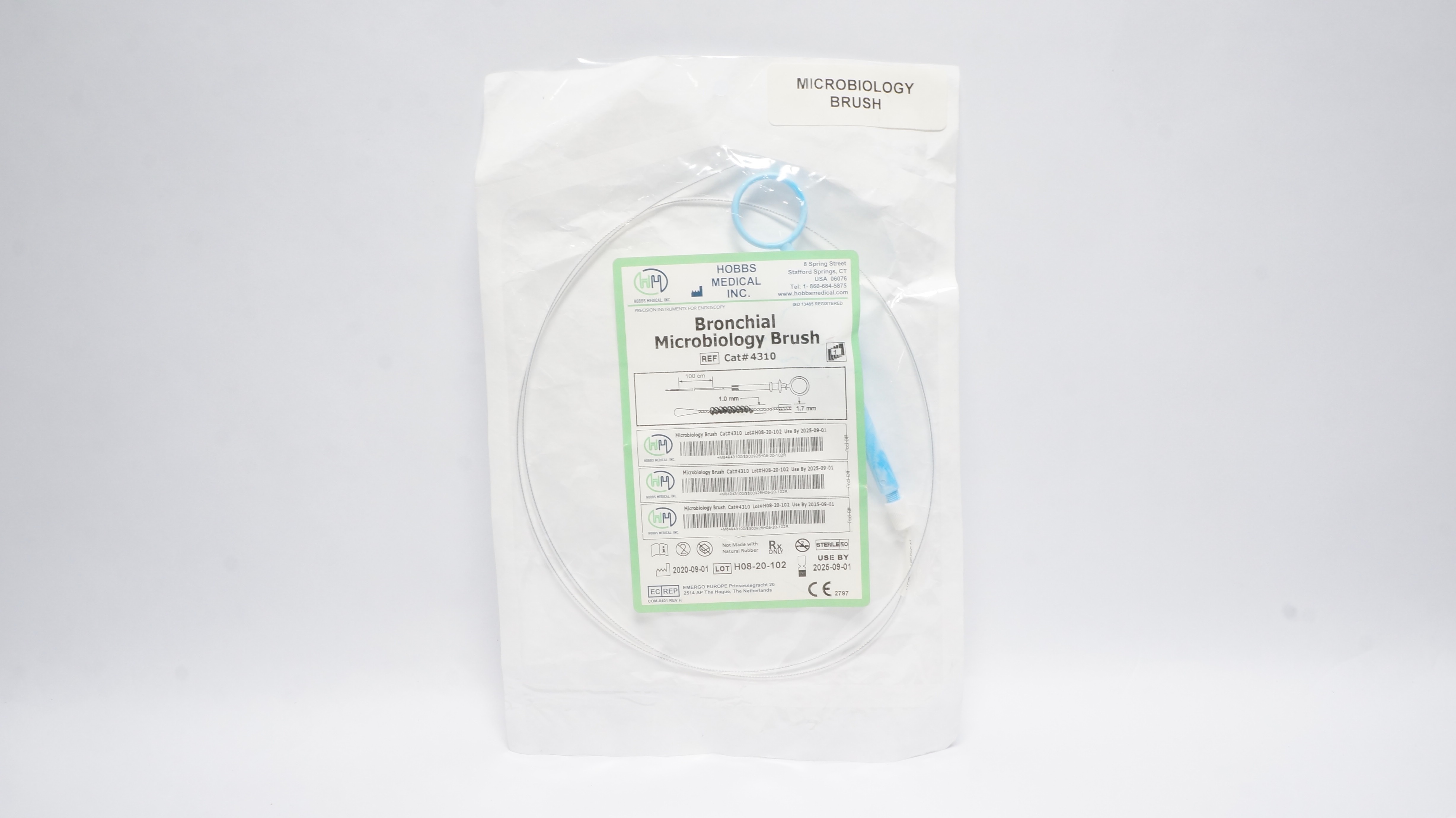 Hobbs Medical 4310 Bronchial Microbiology Brush 100cm x 1.0mm x 1.7mm (x)