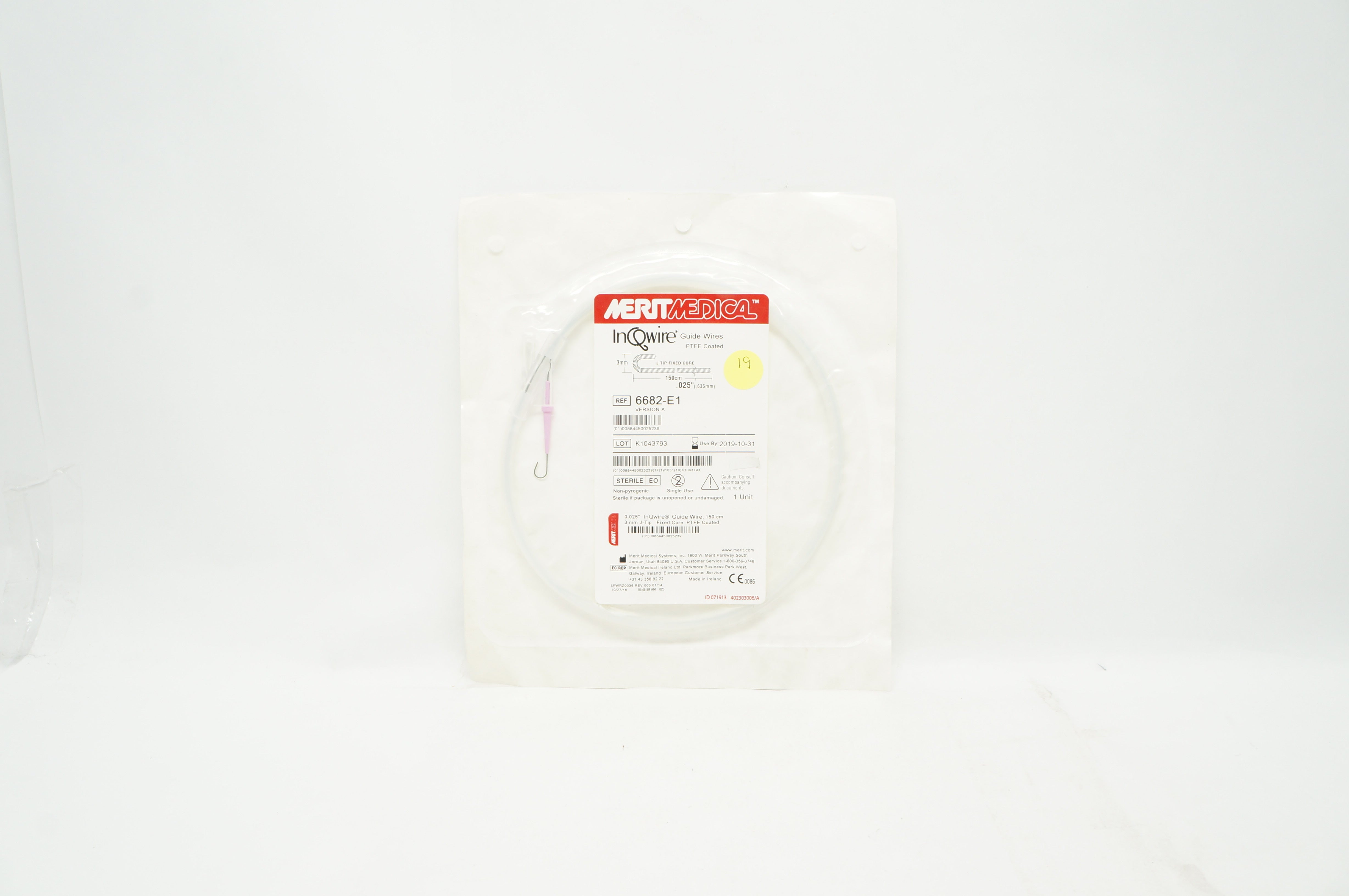 Merit Medical 6682-E1 InQwire Guide Wires PTFE Coated (x)