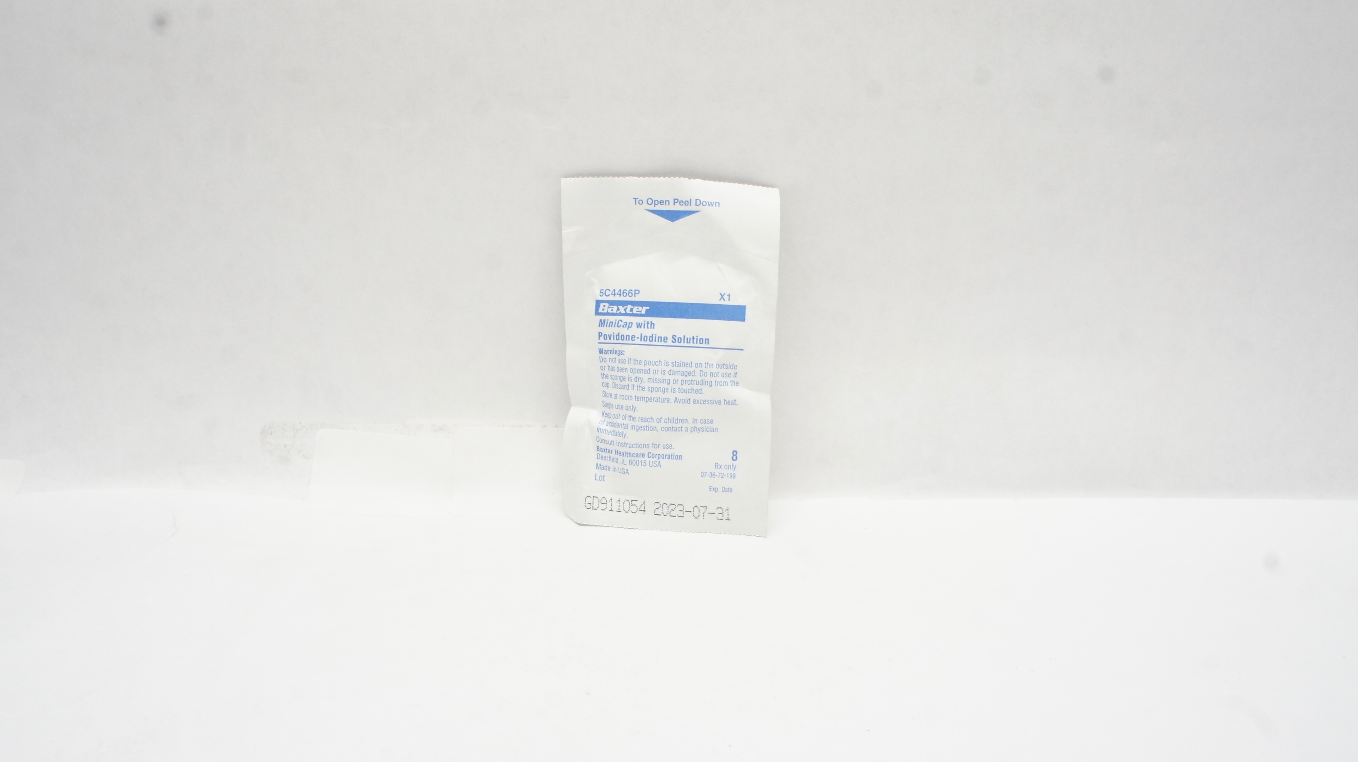 Baxter 5C4466P MiniCap with Povidone-Iodine Solution
