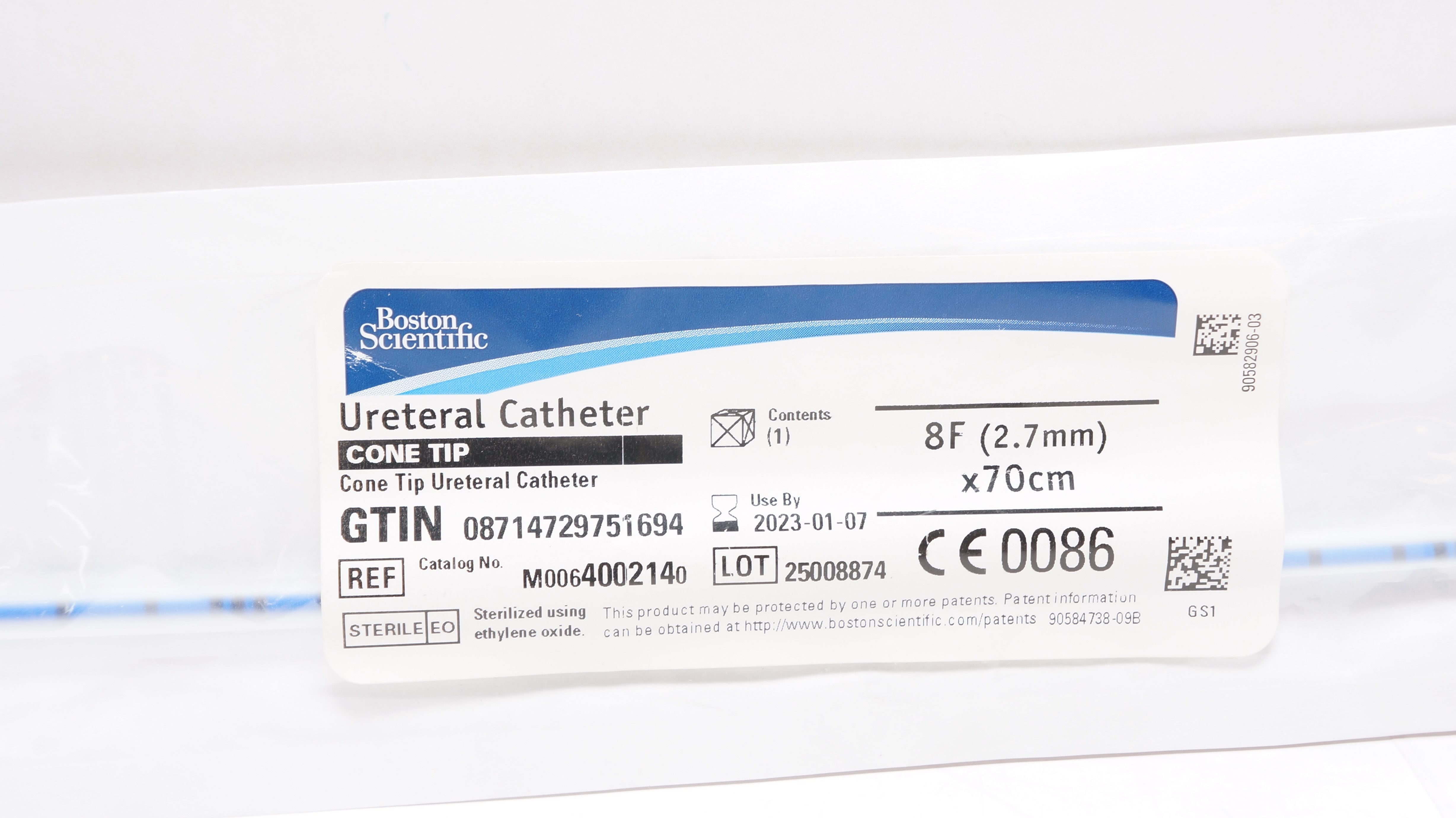 Boston Scientific M0064002140 Cone Tip Ureteral Cath. 8F x 70cm (x)