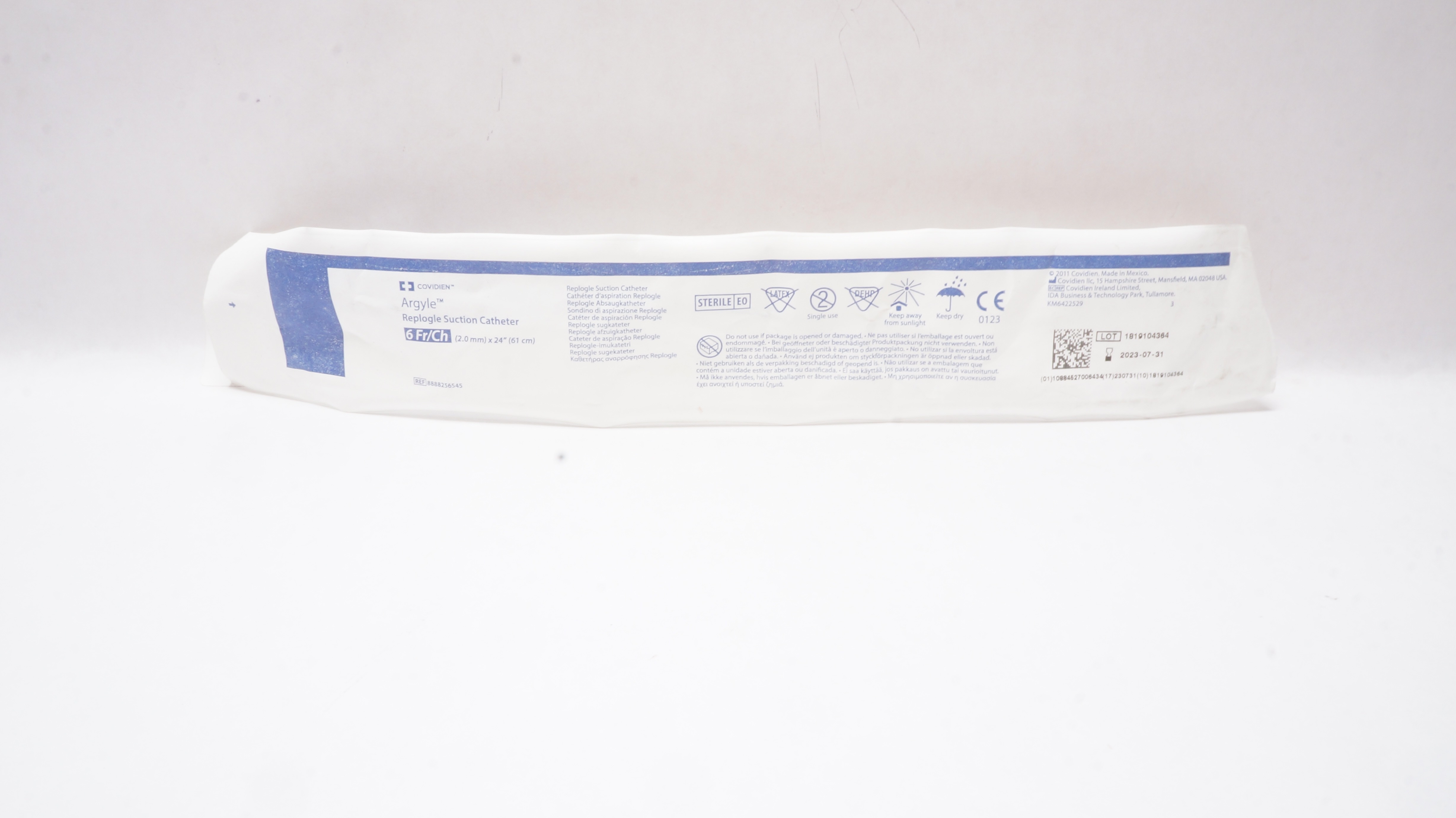 Covidien 8888256545 Argyle Replogle Suction Cath. 6Fr/Ch x 24inch