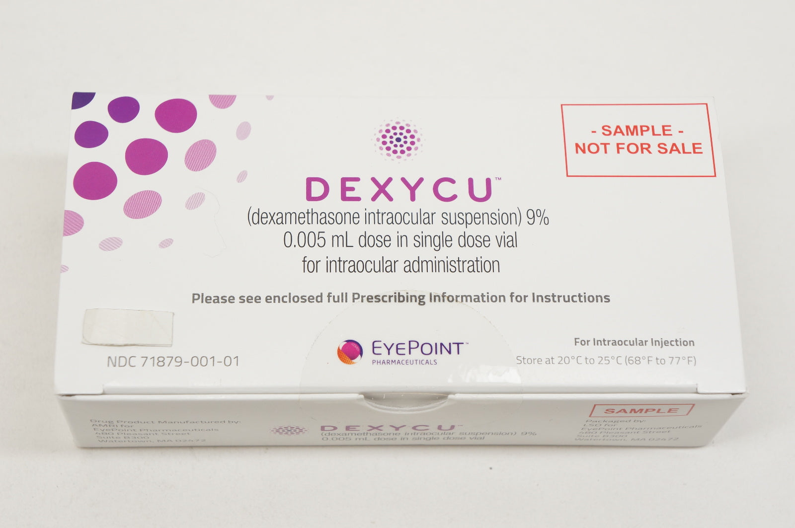 EyePoint 71879-001-01 DEXYCU Dexamethsone Intraocular Suspension 9%, 0.005mL (x)