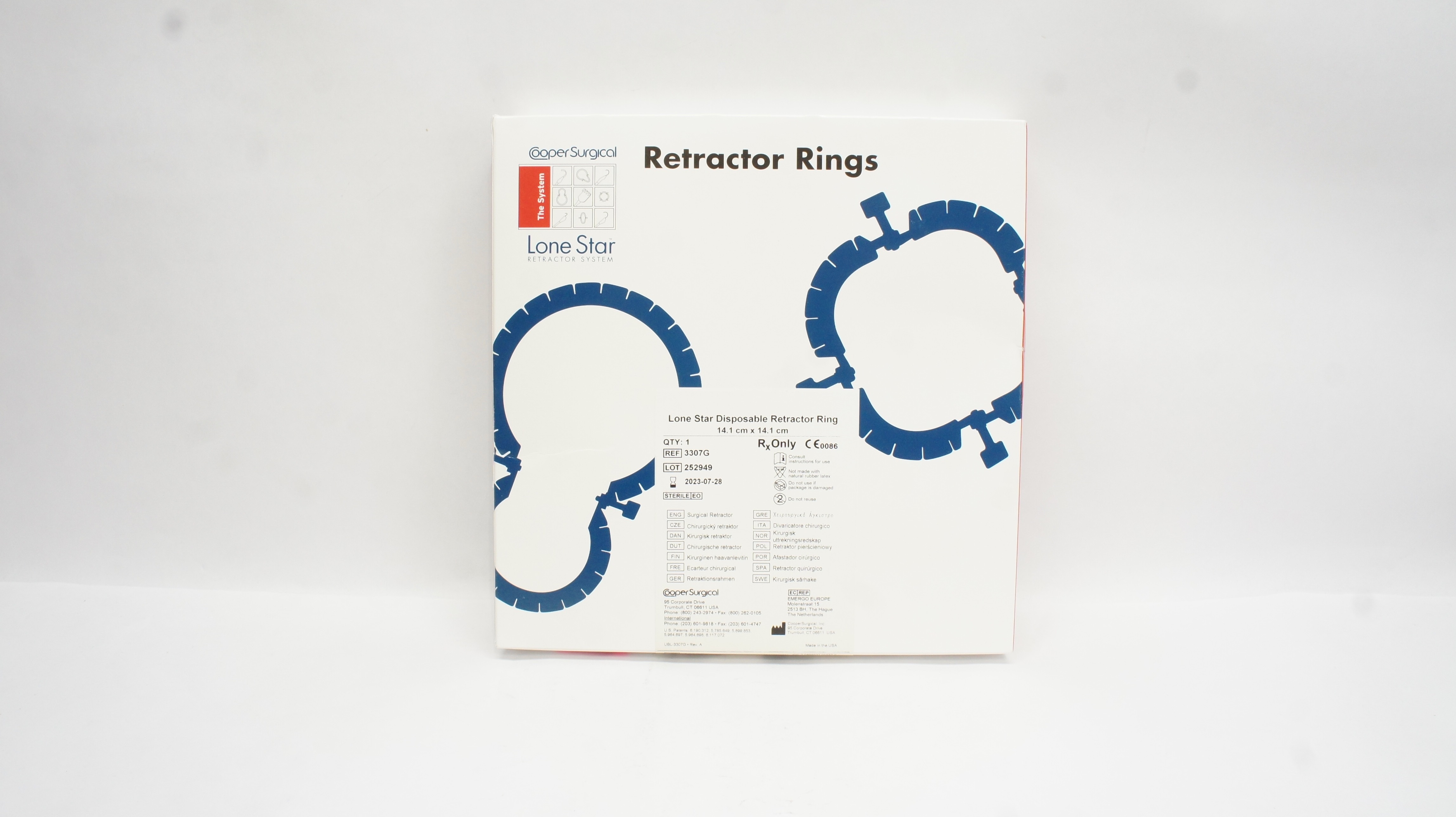 Cooper Surgical 3307G Lone Star Disposable Retractor Ring 14.1cm x 14.1cm (x)