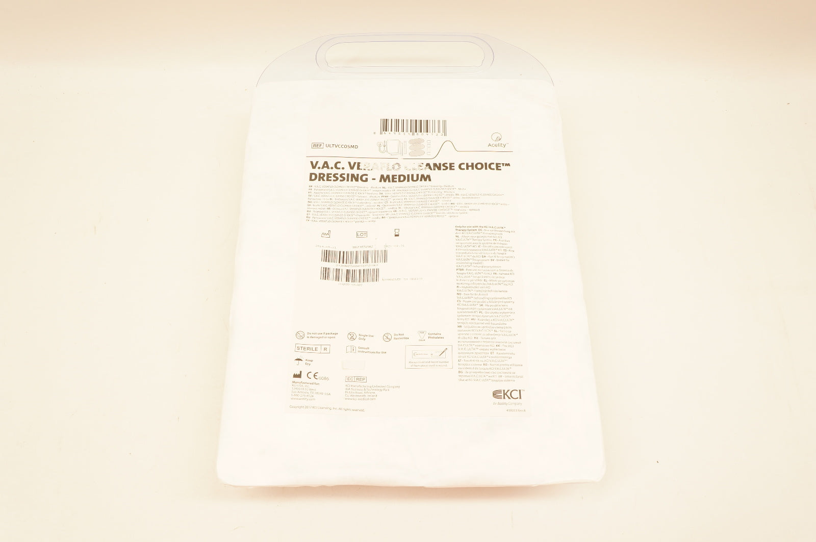 KCI ULTVCC05MD V.A.C. Veraflo Cleanse Choice Dressing - Medium
