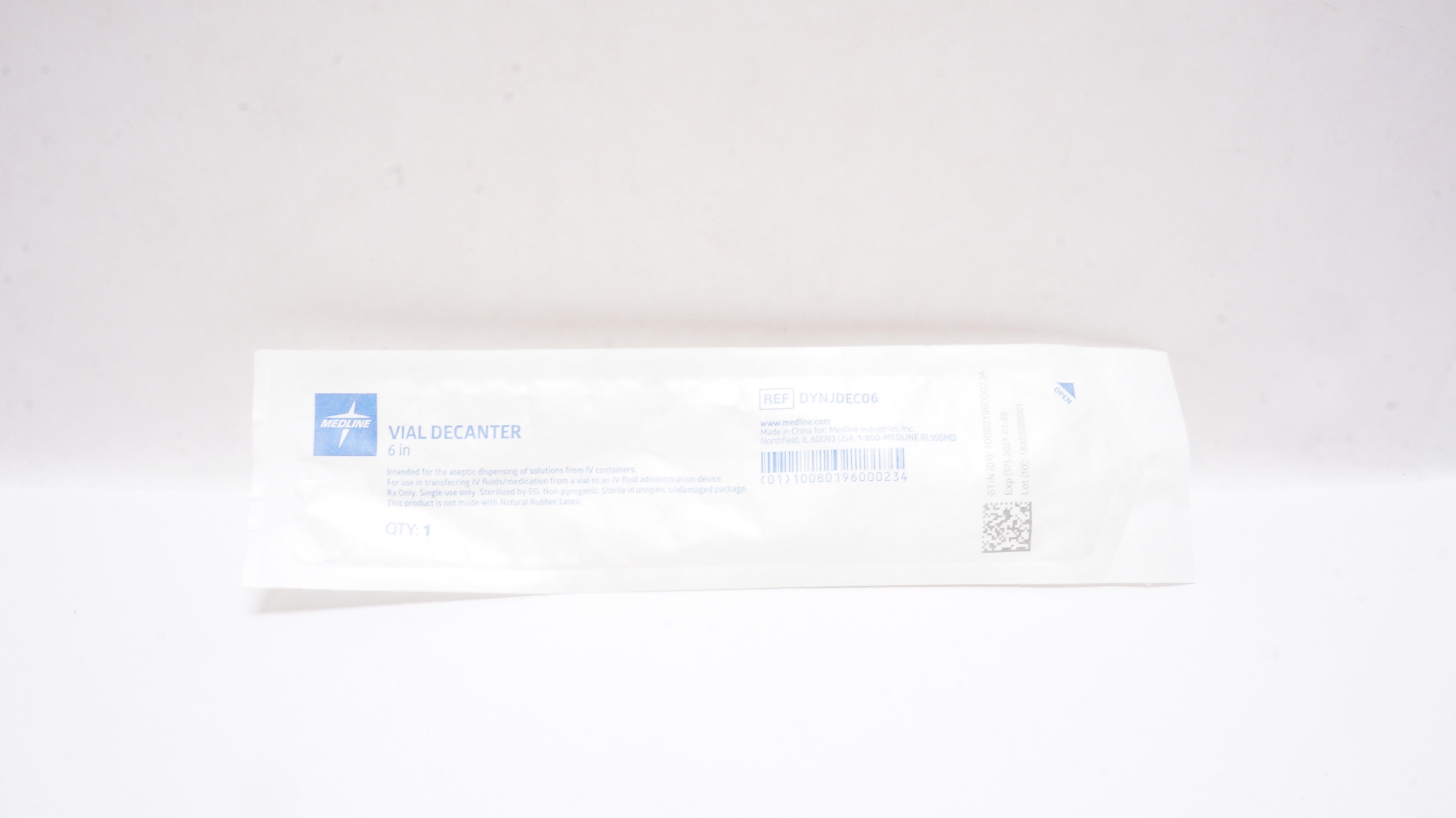 Medline DYNJDEC06 Vial Decanter 6inch