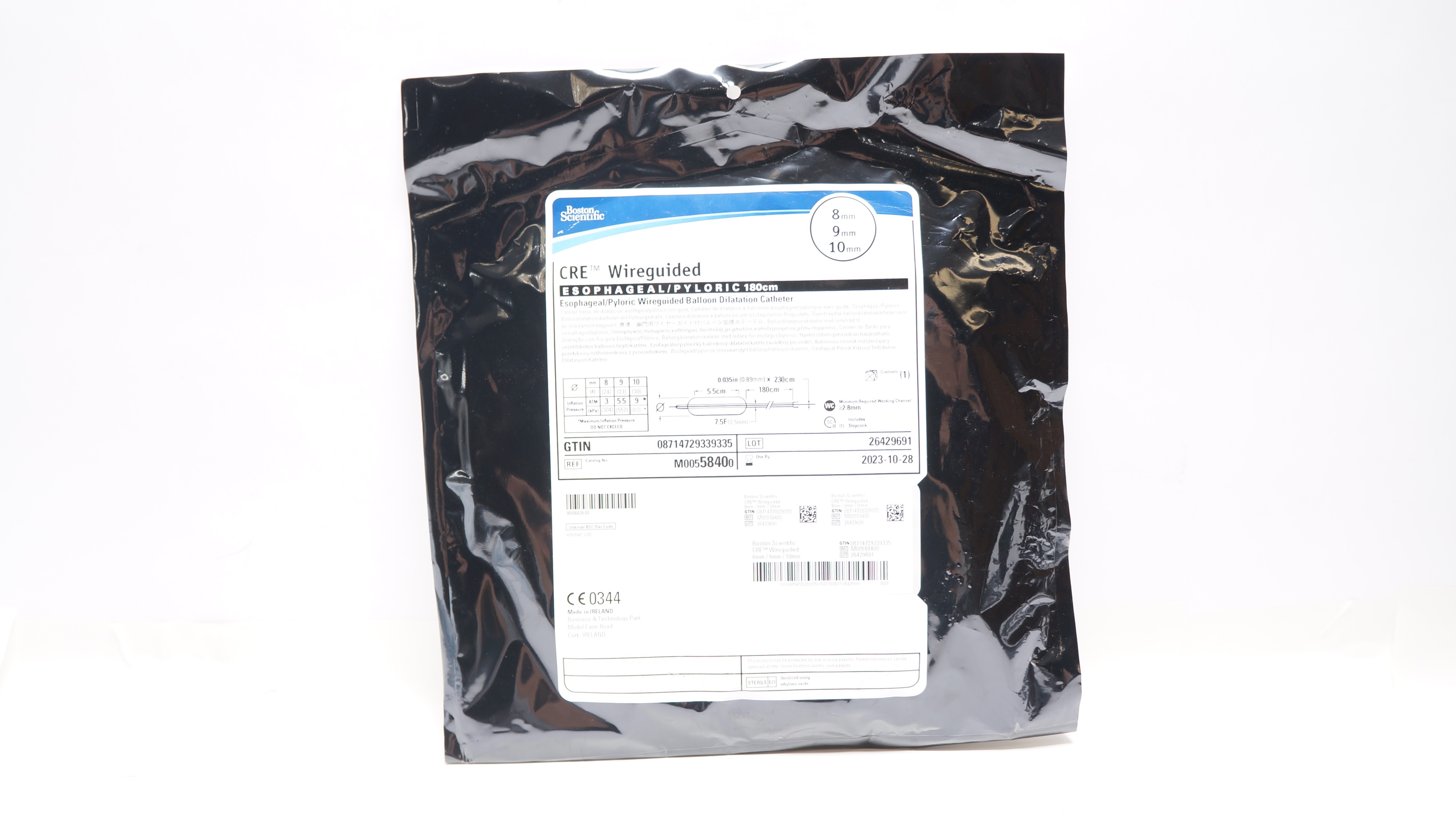 Boston Scientific M00558400 CRE Wireguided Balloon Dilatation Cath. 8/9/10mm (x)