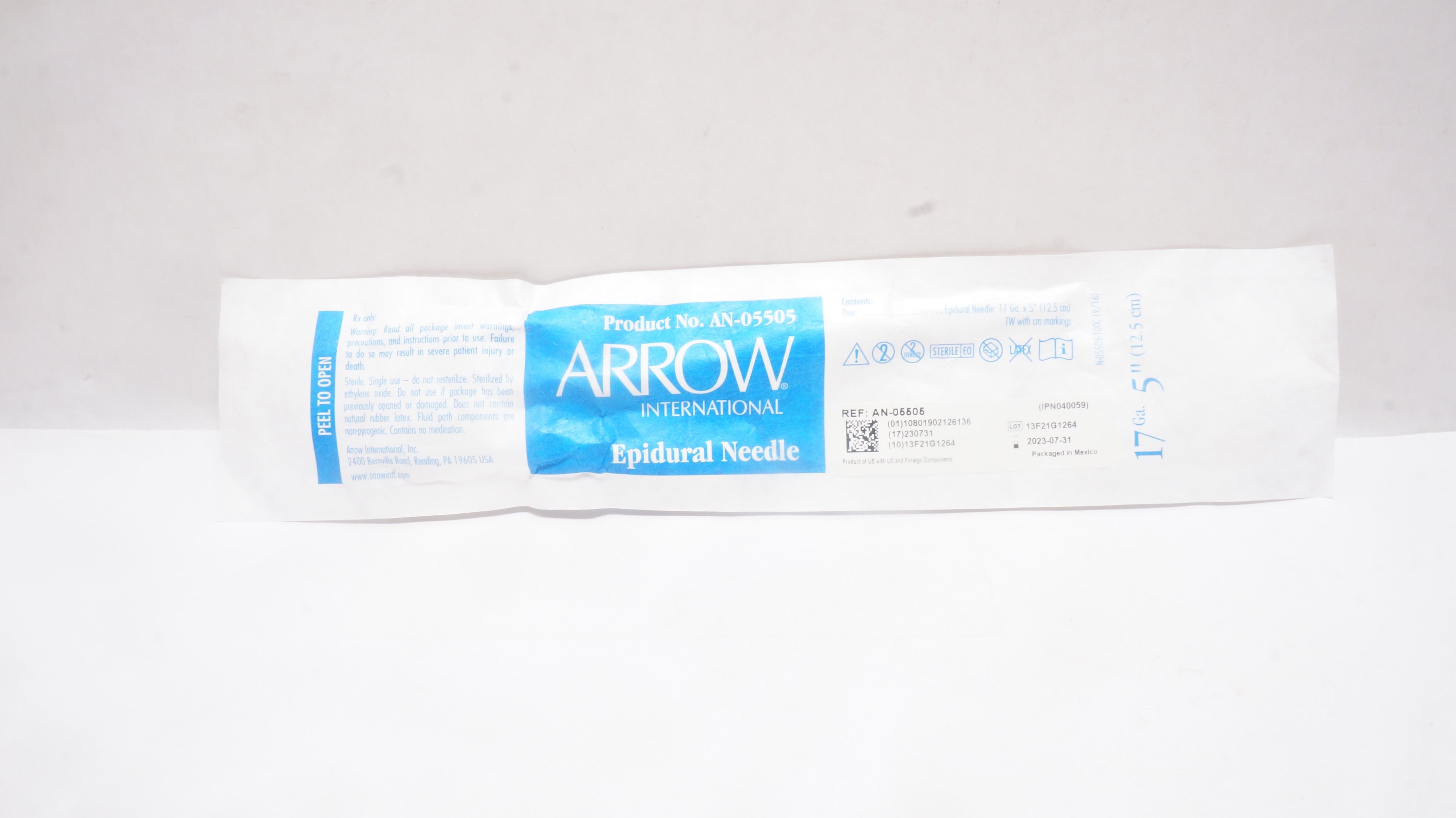 Arrow AN-05505 Epidural Ndle 17 Ga x 5 inch (x)