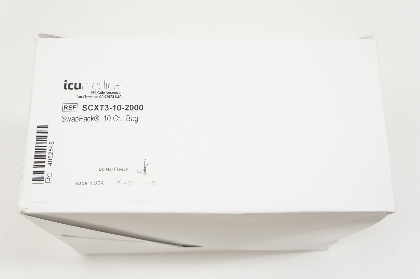 ICU Medical SCXT3-10-2000 SwabPack 10 SwabCap Disinfecting Caps - Box of 250