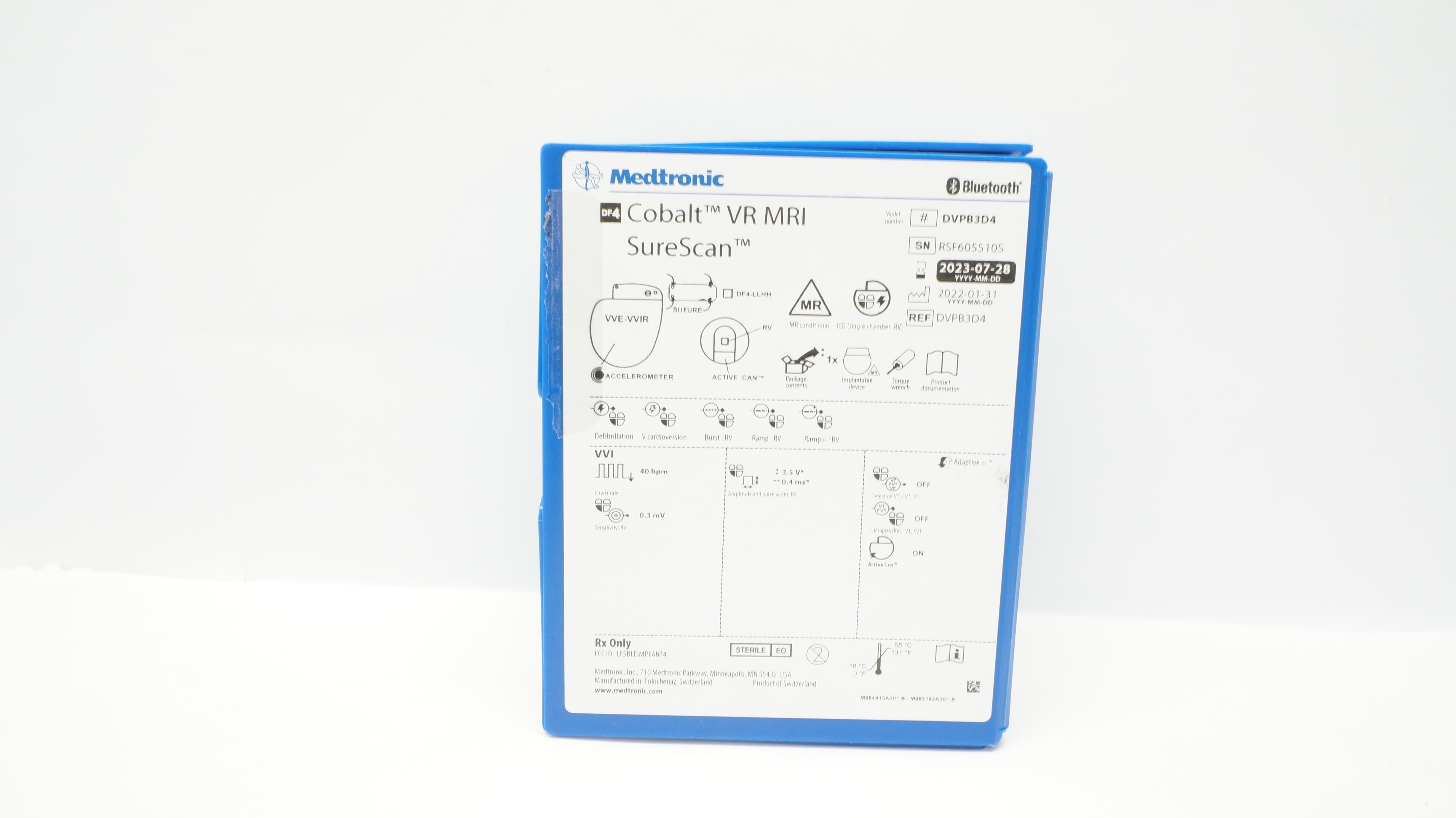 Medtronic DVPB3D4 Cobalt VR MRI SureScan (x)
