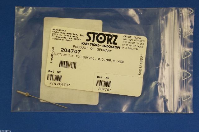 Karl Storz 204707 Suction Tip For 204700 Diameter 0.7mm Woking Length 4cm