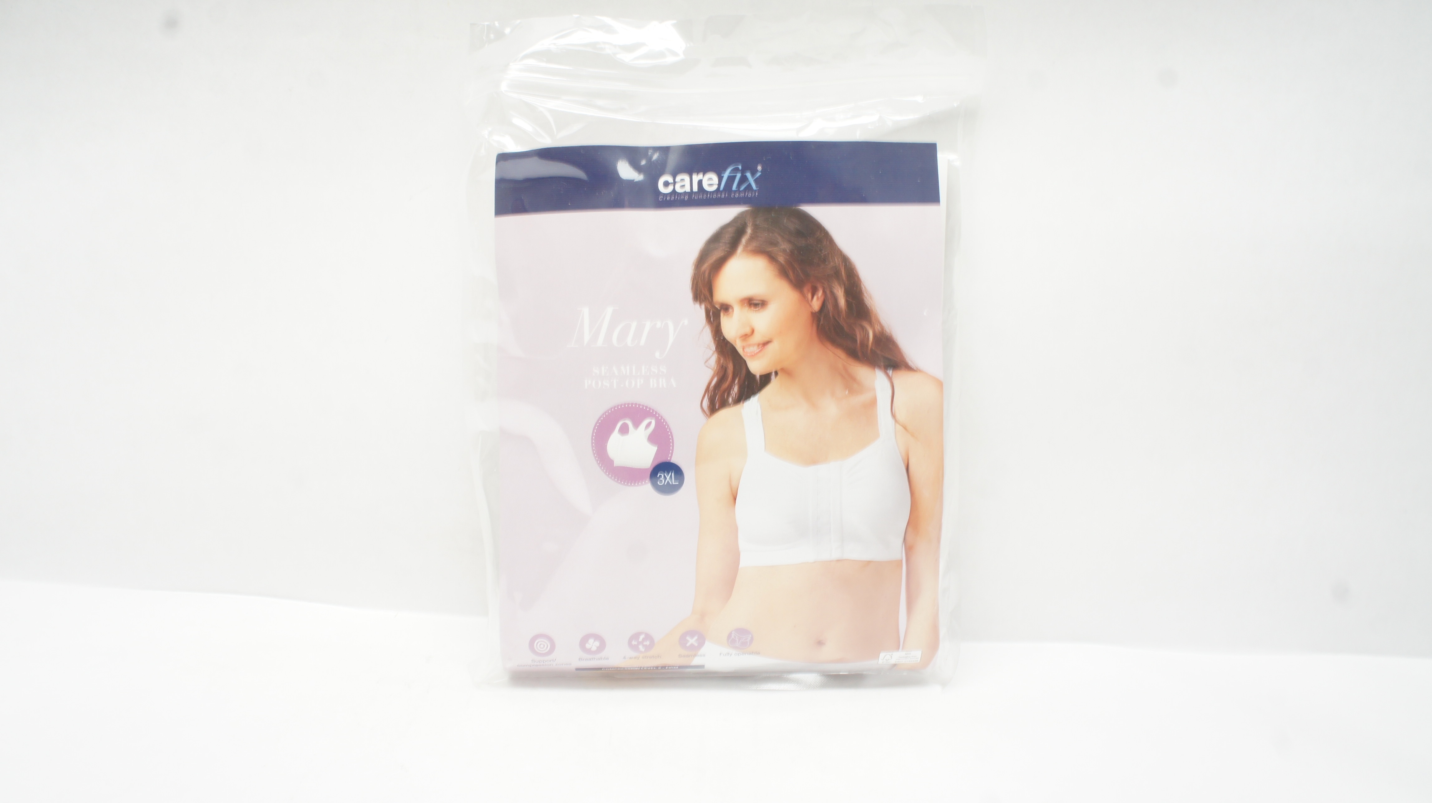 Carefix 334360 Tytex Mary Seampless Post-Op Bra, White, 3XL