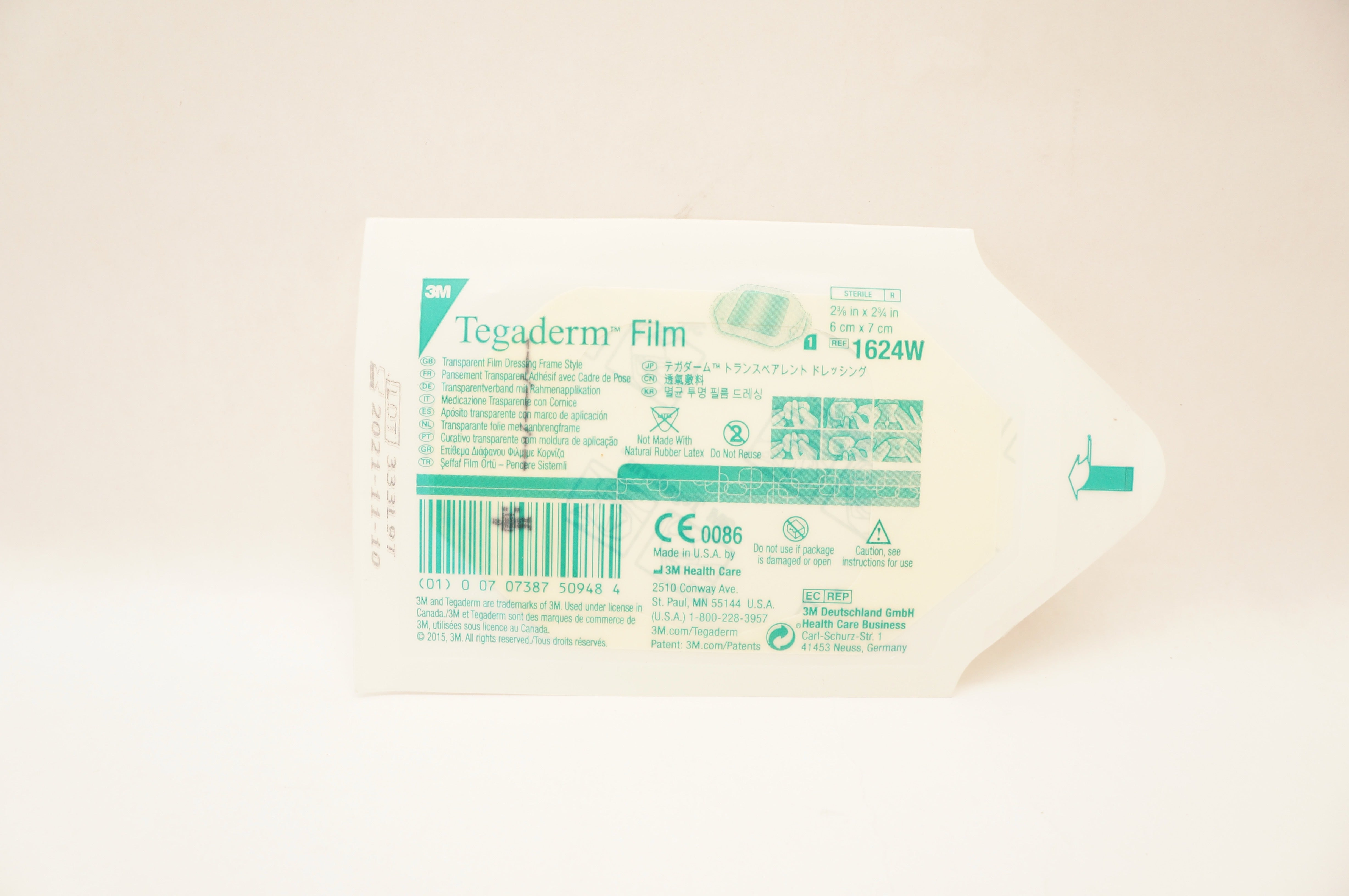 3M 1624W Tegaderm Transparent Film Dressing Frame 2-3/8 x 2-3/4inch (x)