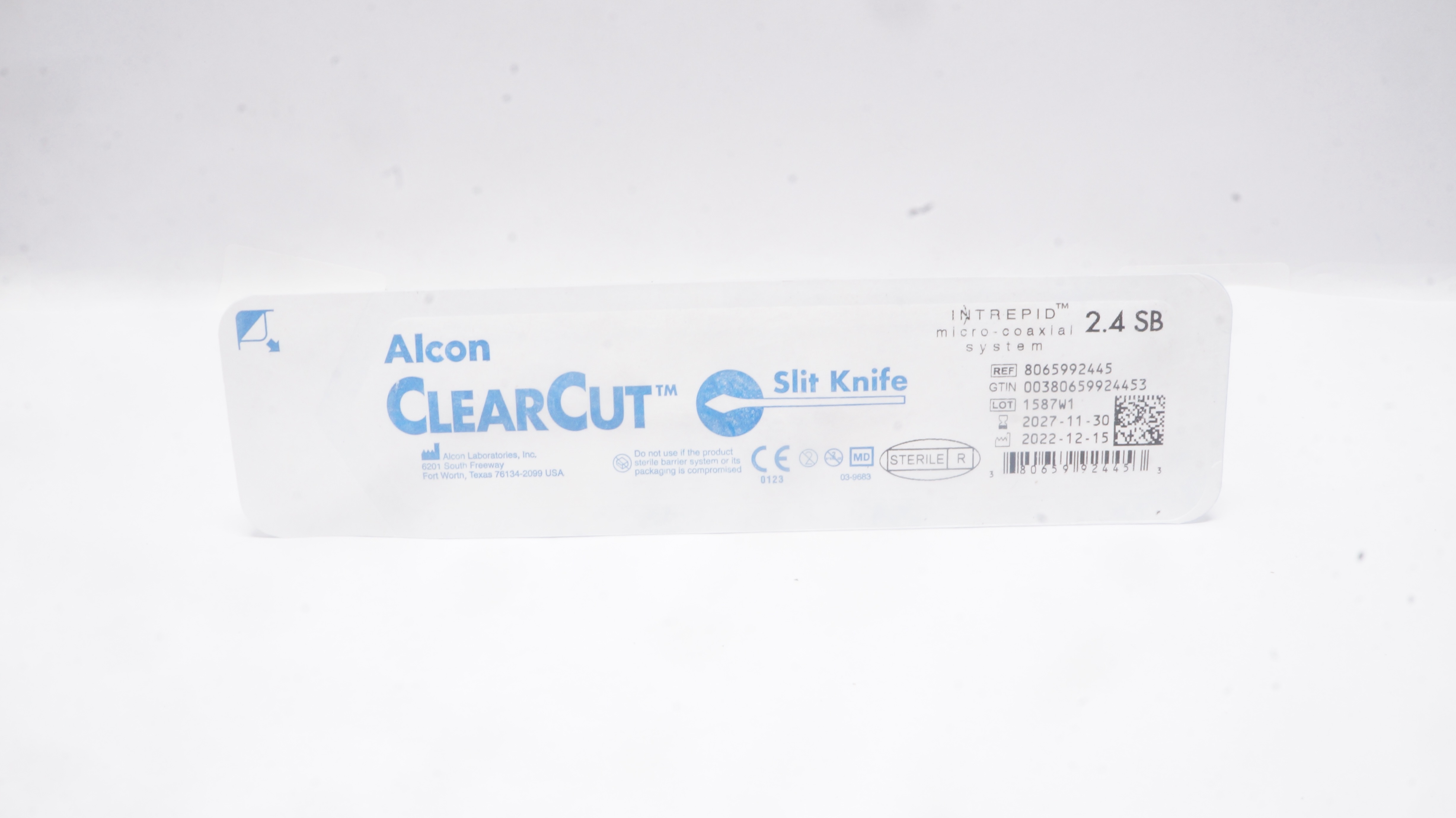 Alcon 8065992445 Intrepid Micro-Coaxial System ClearCut Slit Knife 2.4 SB