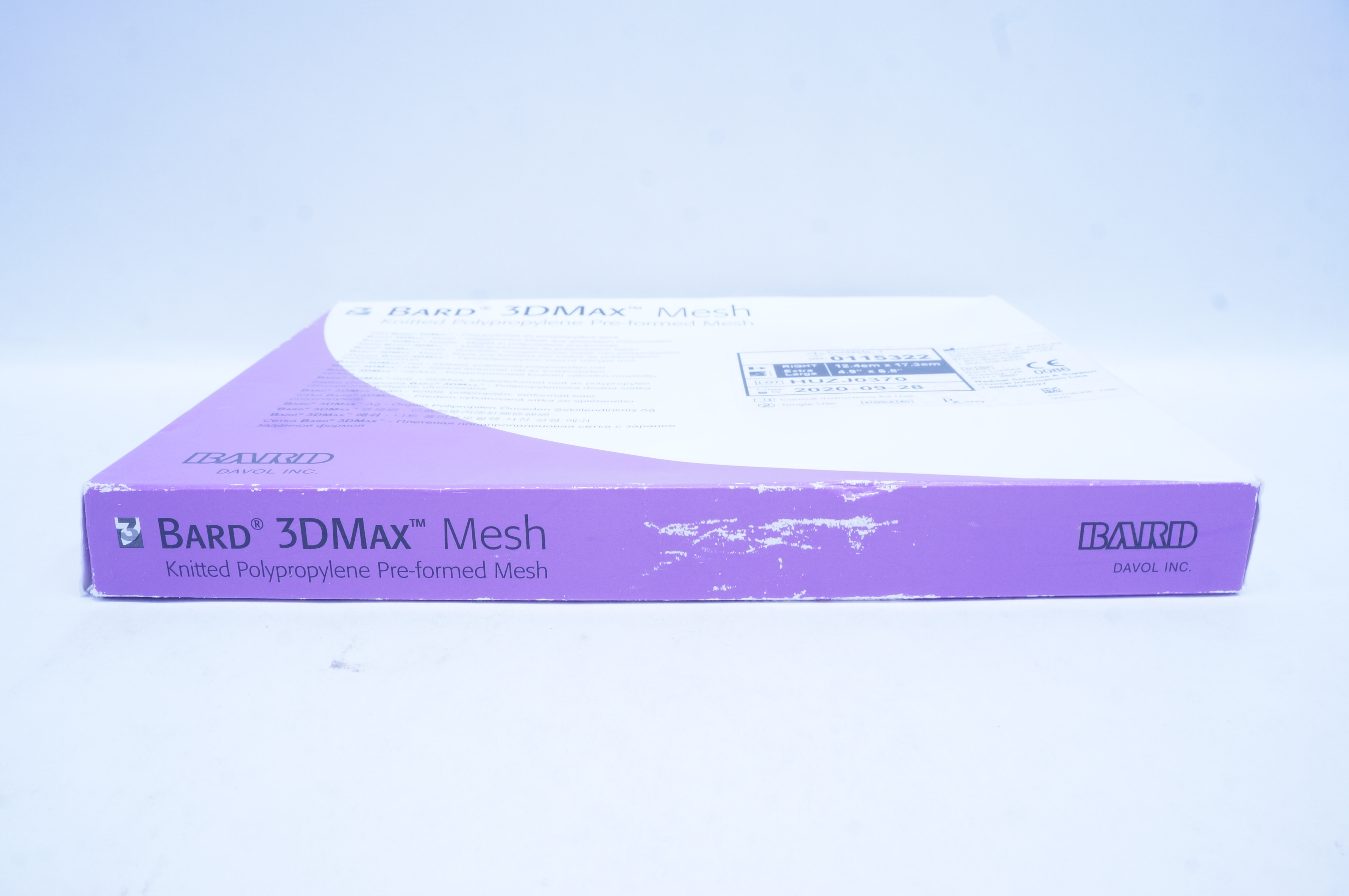 Bard 0115322 3DMax Mesh Pre-formed Knitted Polypropylene 4.9inch x 6.8inch (x)