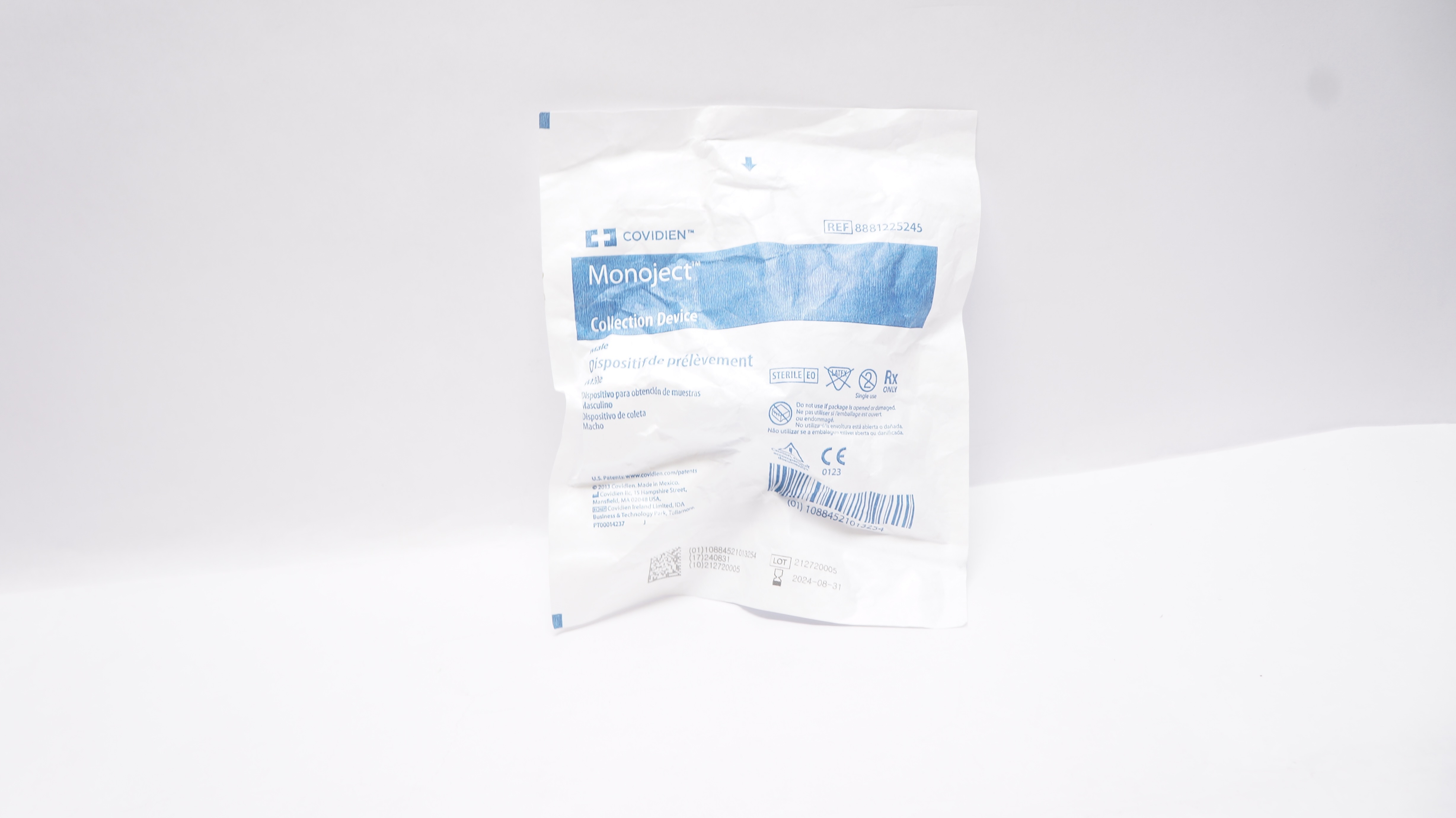 Covidien 8881225245 Monoject Blood Collection Device Male