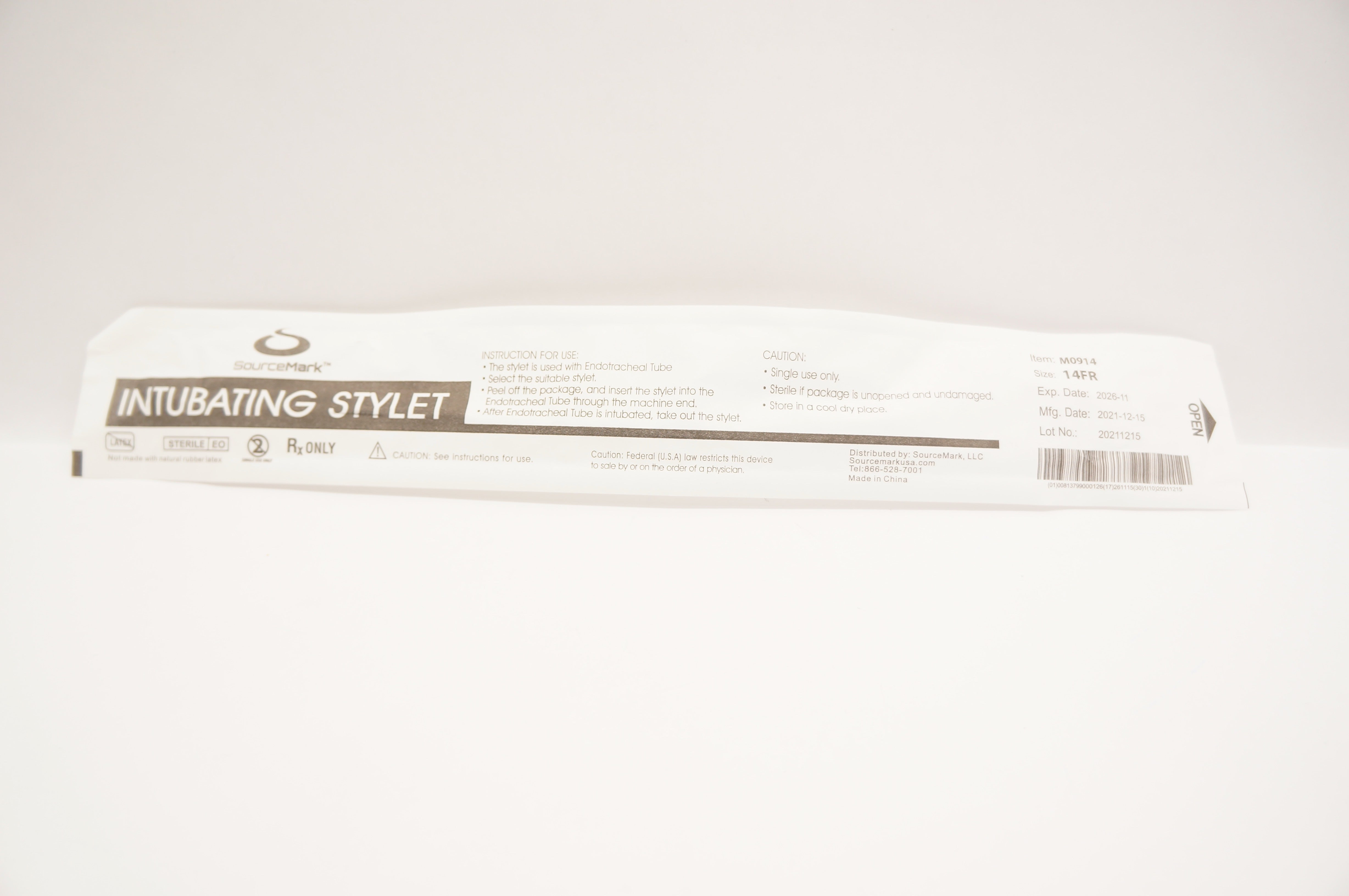 SourceMark M0914 Intubating Stylet 14 Fr