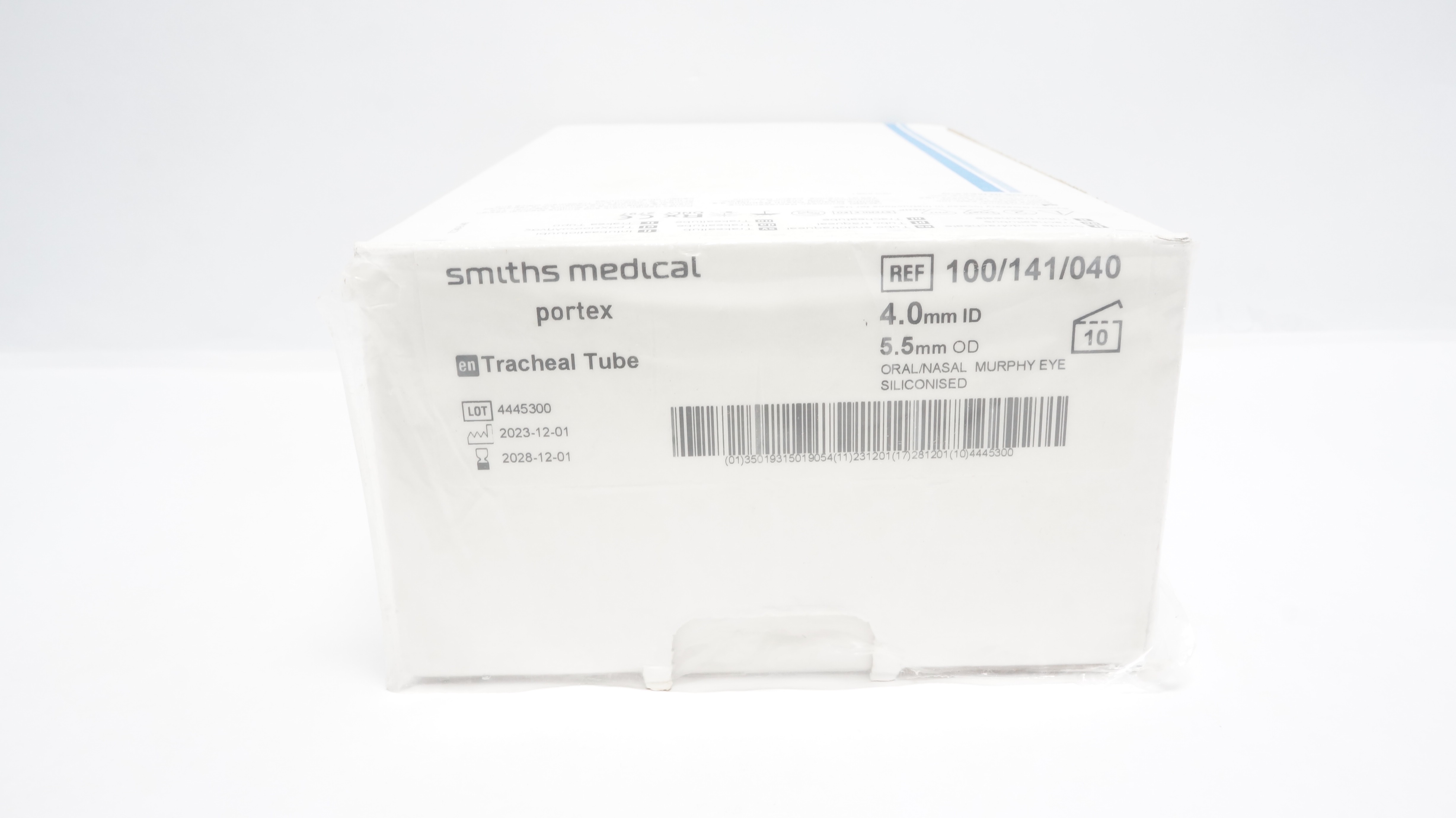 Smiths Medical 100/141/040 Portex Tracheal Tube 4.0mm x 5.5mm - Box of 10