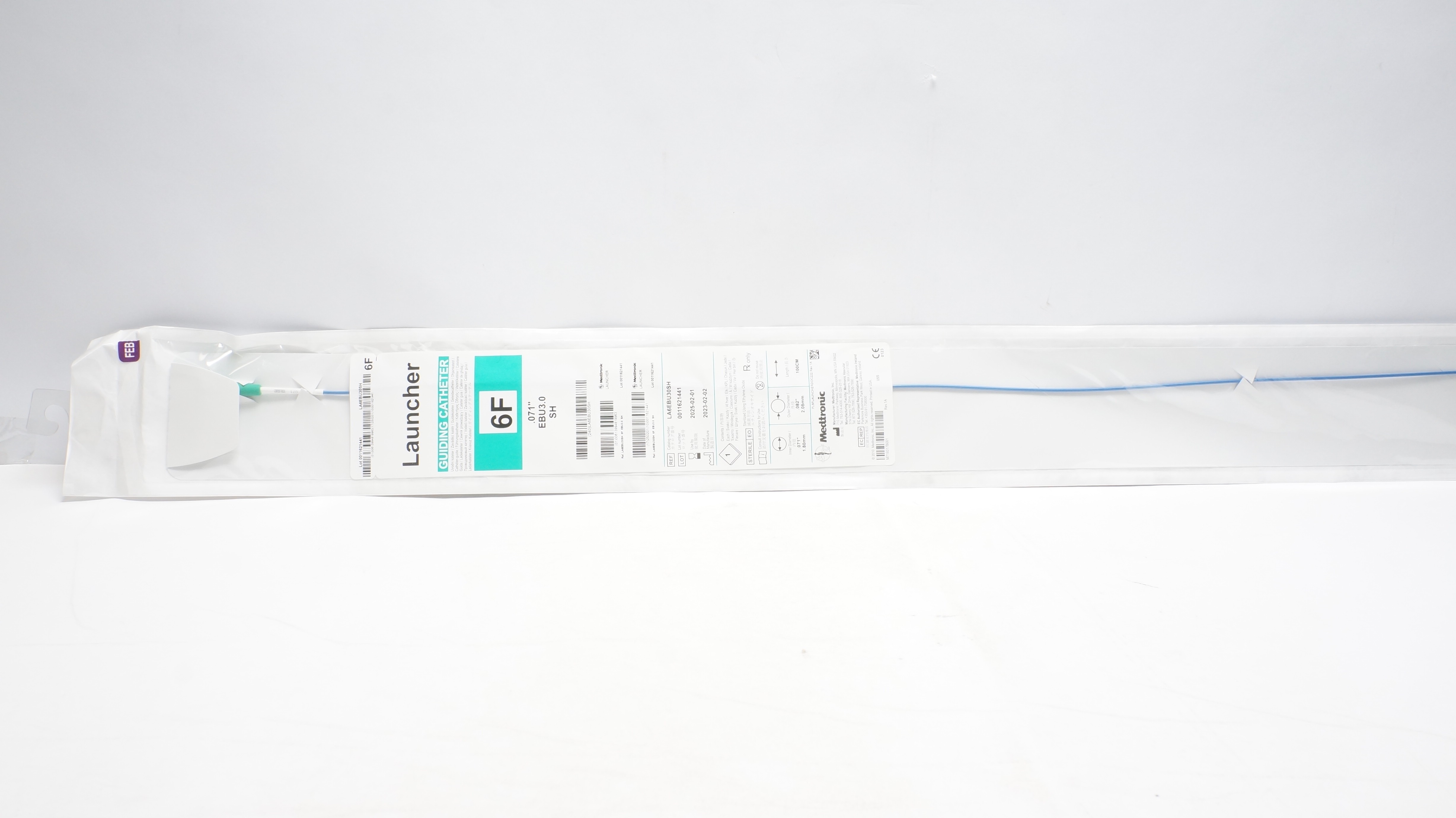 Medtronic LA6EBU30SH Launcher Guiding Cath. EBU3.0 SH 6F x 0.071inch, 100cm (x)