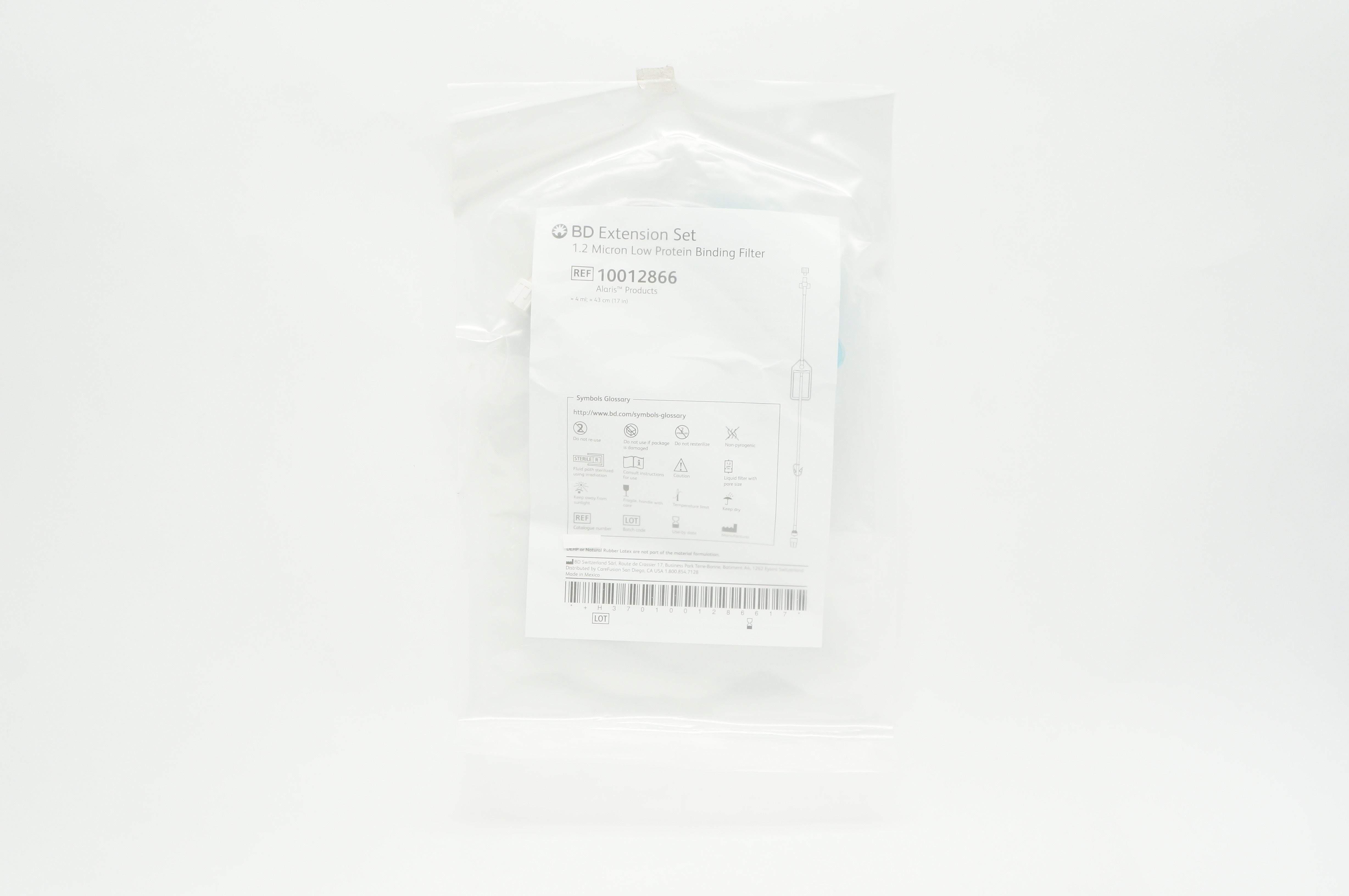 BD 10012866 Extension Set, 4ml x 17inch (x)