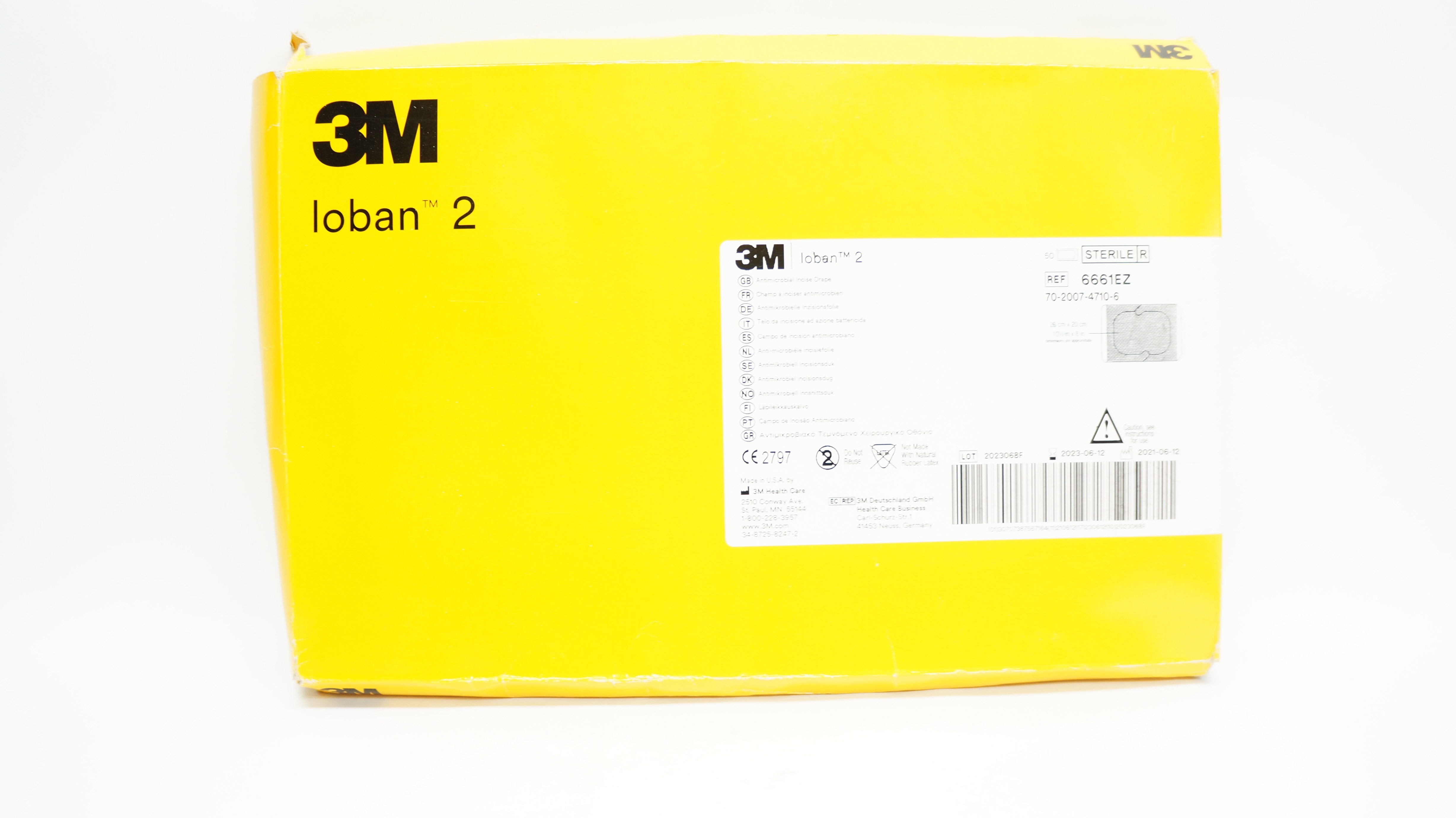 3M Health Care 6661EZ Loban 2 Antimicrobial Incise Drape 10-1/2x8in(x)-Box of 50
