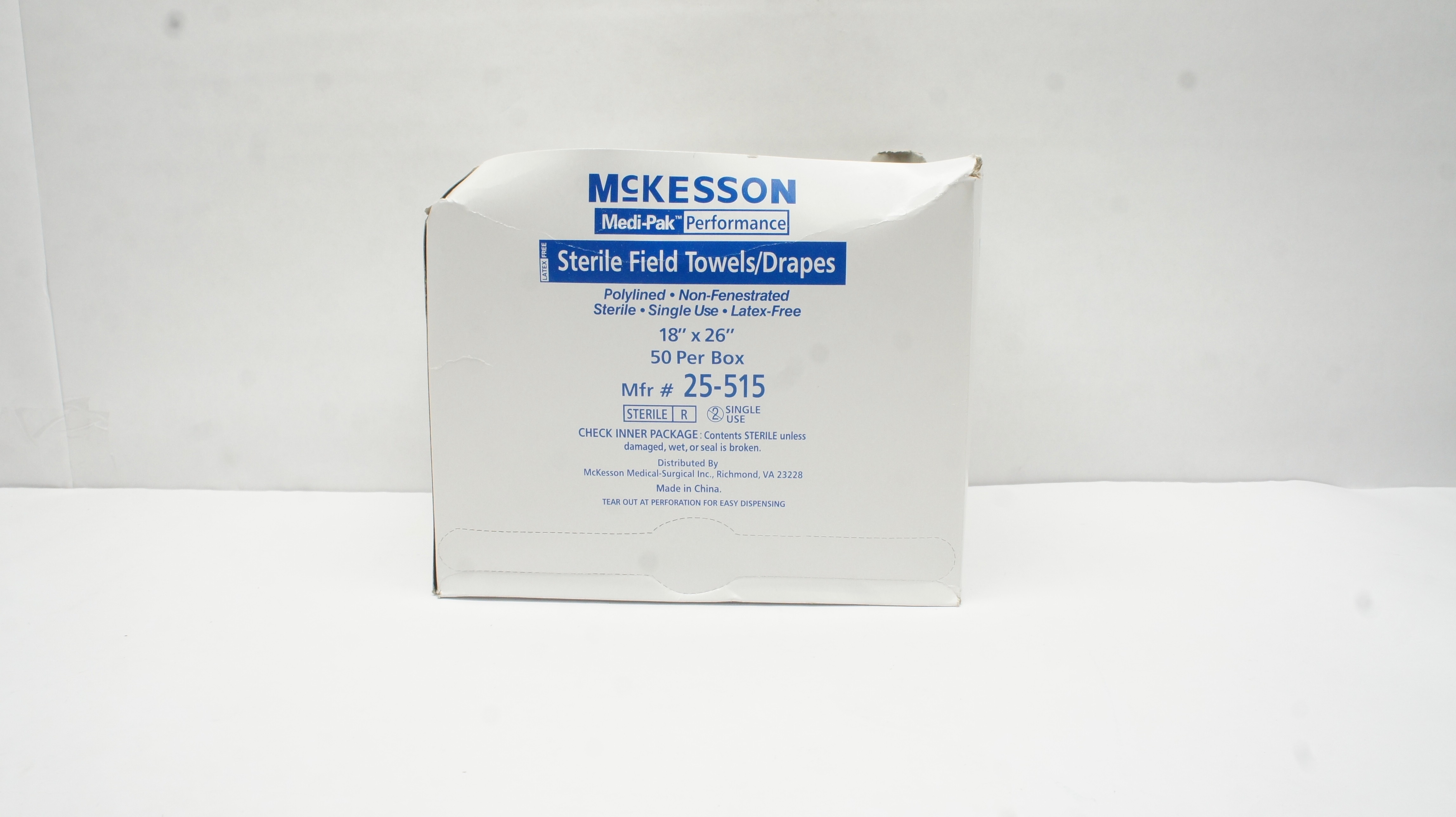 McKesson 25-515 Medi-Pak Sterile Field Towels/Drapes 18x26inch (x) - Box of 23
