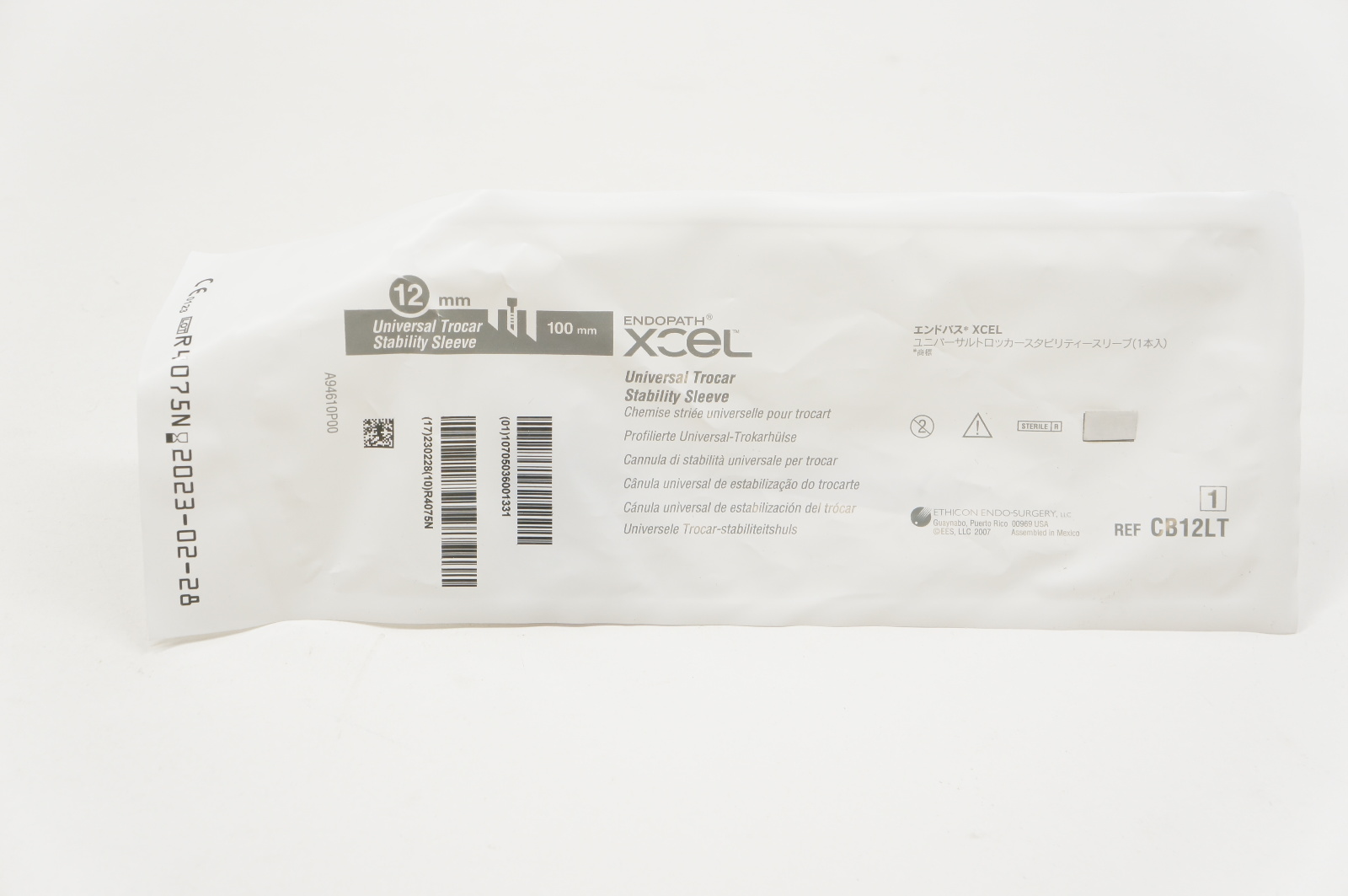 Ethicon CB12LT ENDOPATH XCEL Universal Trocar Stability Sleeve 12mm x 100mm