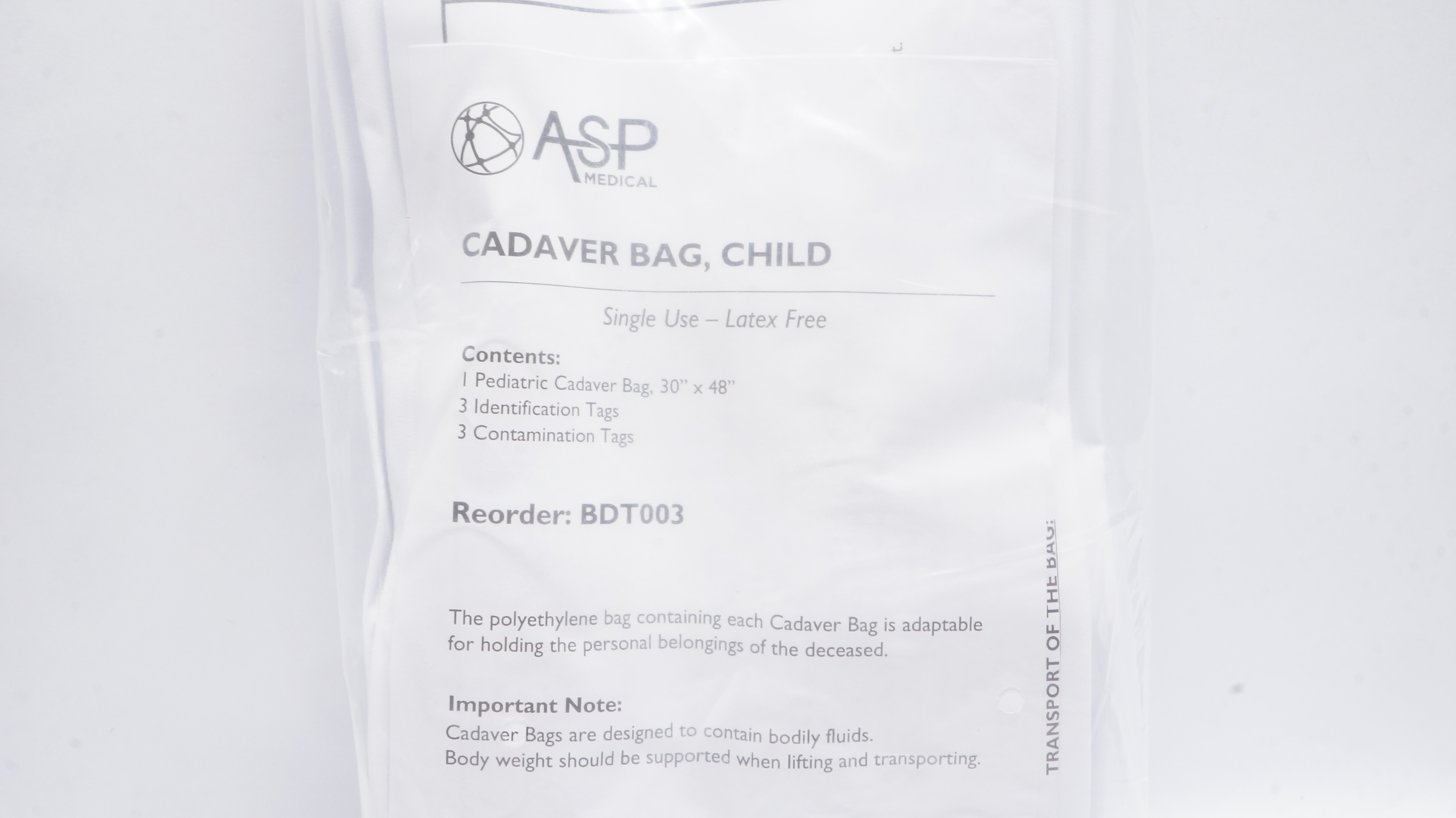 ASP Medical BDT003 Cadaver Bag, Child
