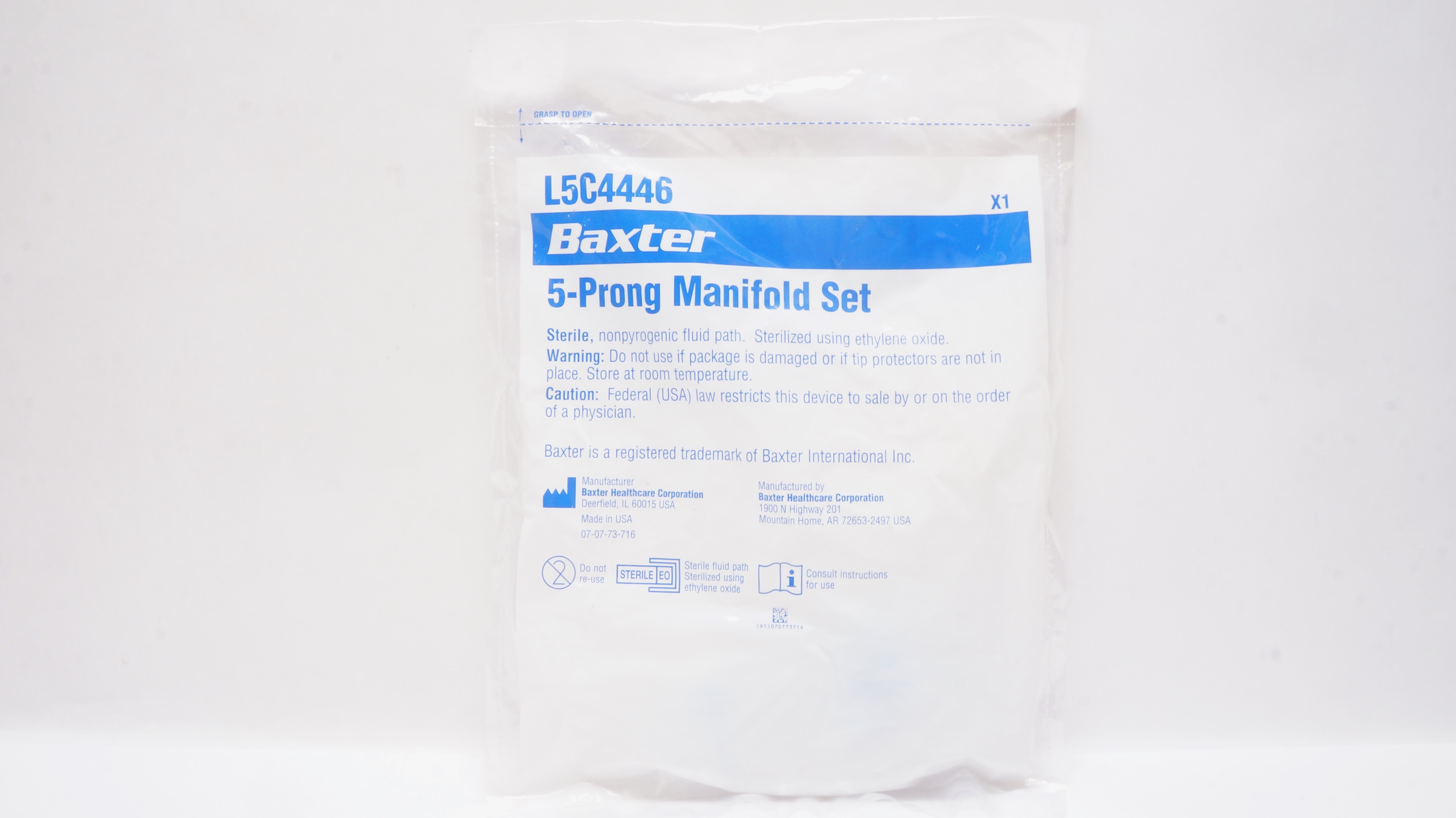 Baxter L5C4446 5-Prong Manifold Set