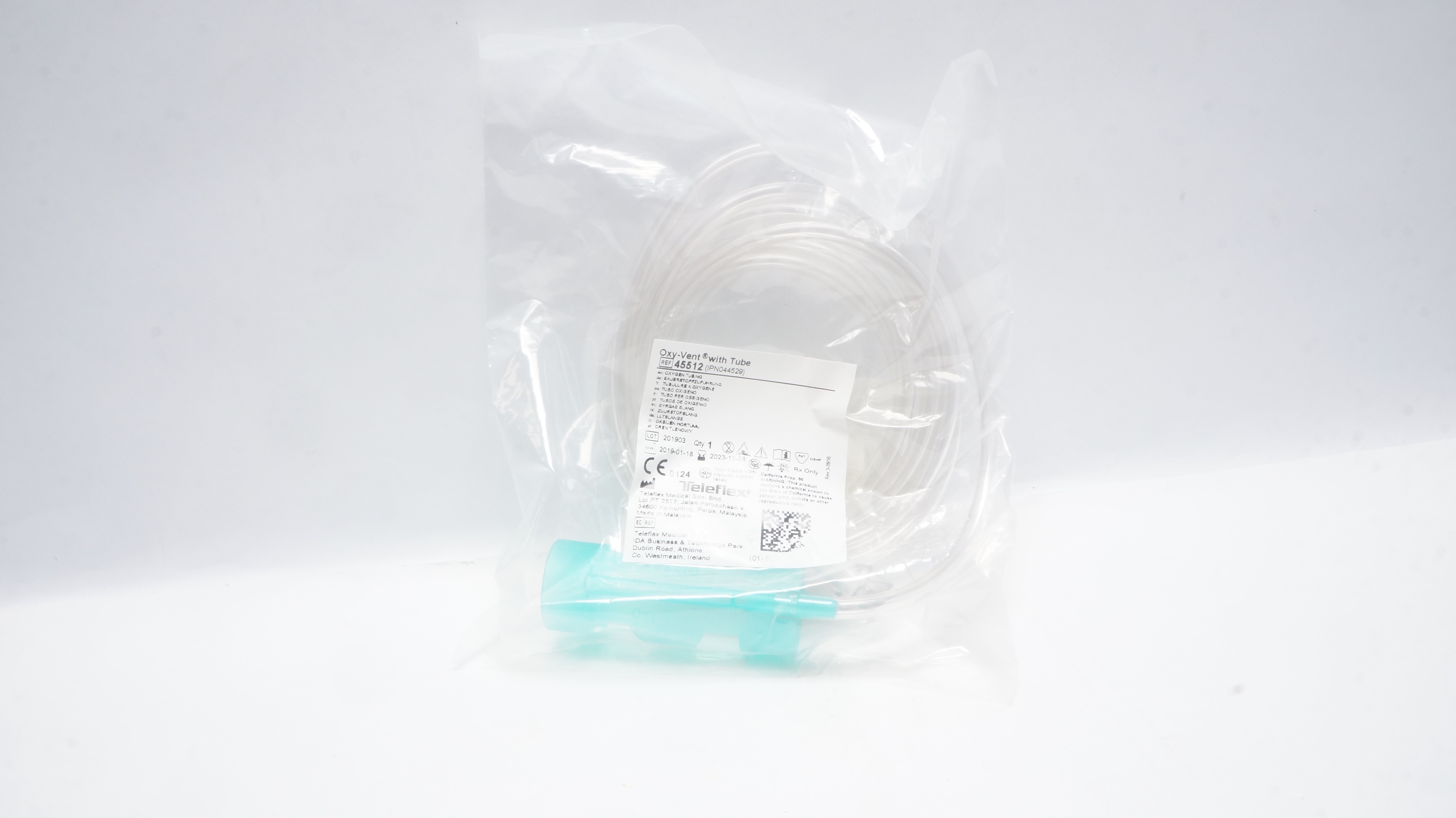 Teleflex 45512 Oxy-Vent W/Tube, Oxygen Tubing (x)