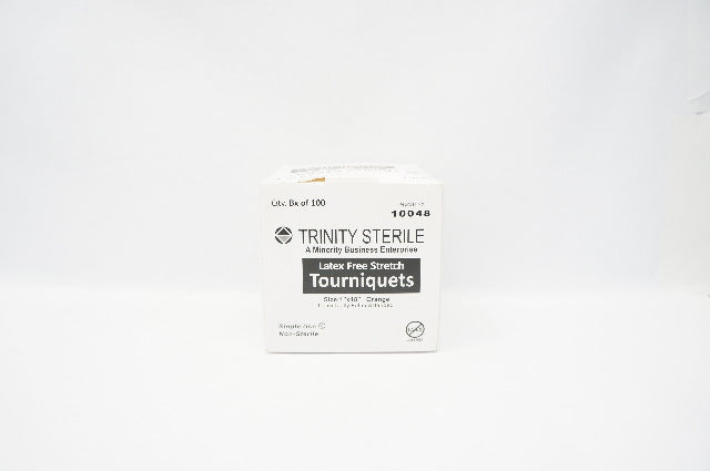 Trinity Sterile 10048 Tourniquets Latex Free Stretch Orange 1 x 18in -Box of 100