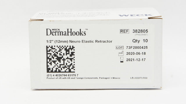 Teleflex 382805 Derma Hooks Neuro Elastic Retractors 12mm (x) - Box of 60